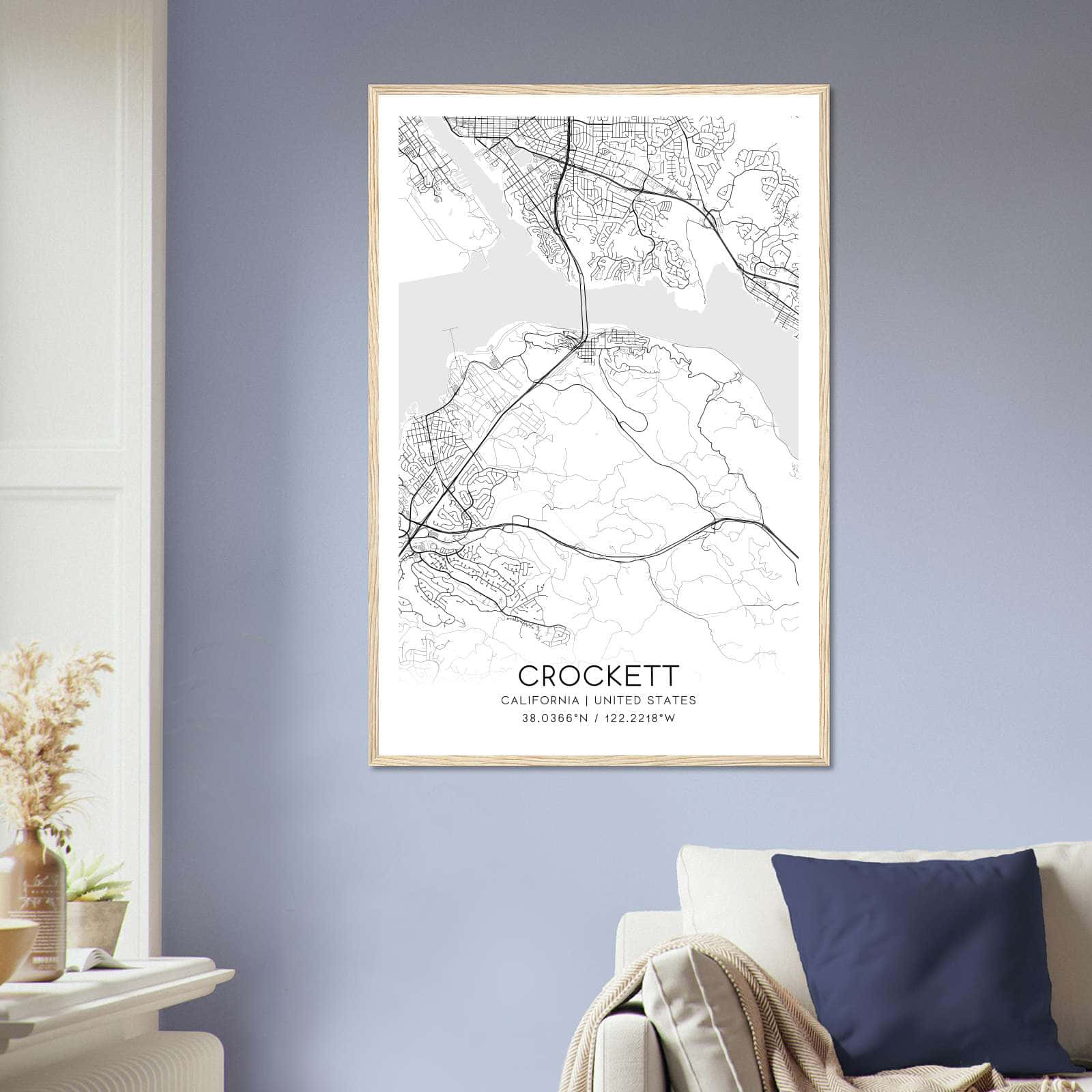Deerfield Kansas Map Poster, Modern Home Decor Wall Art Print (Copy)