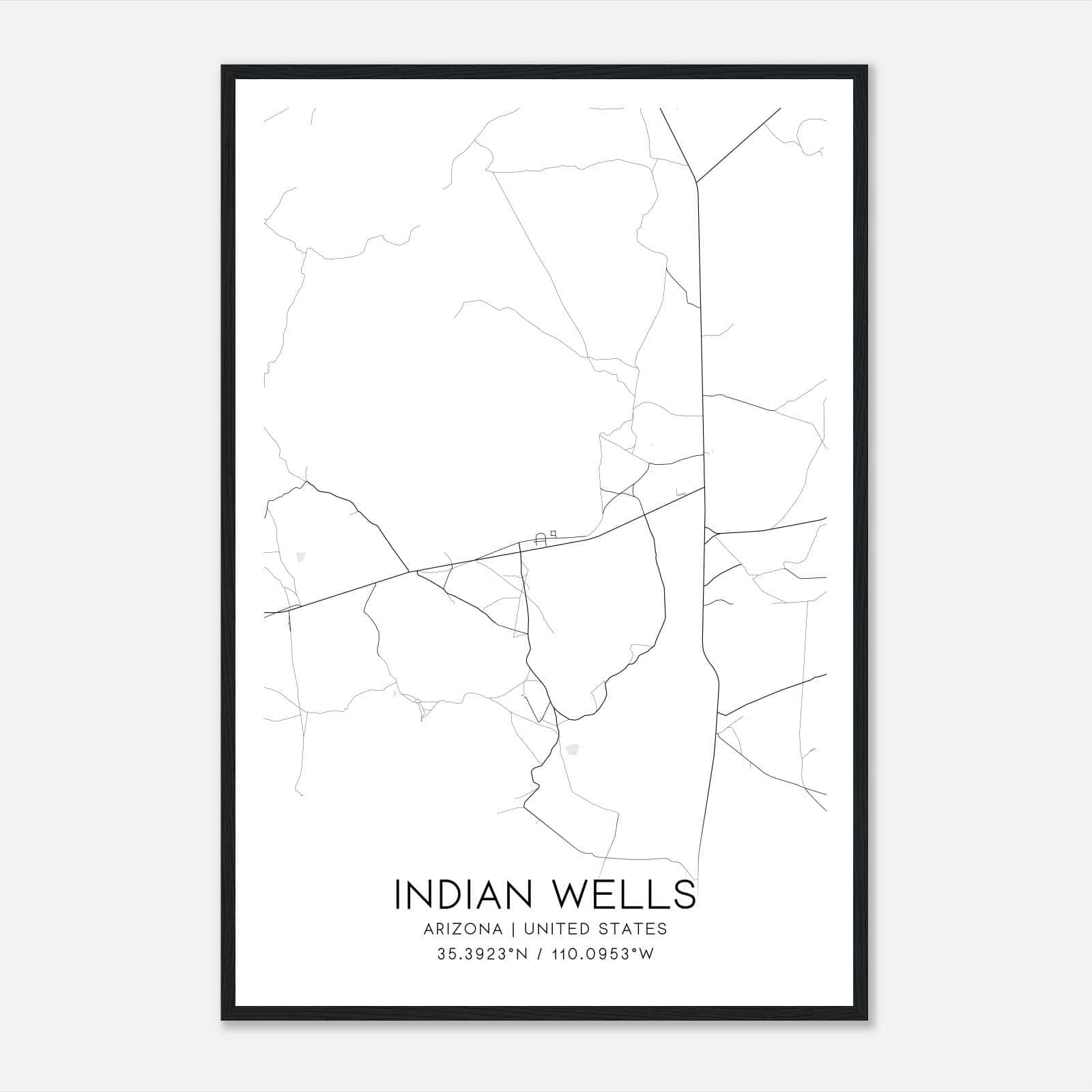 Indian Wells Arizona Map Poster, Modern Home Decor Wall Art Print Indian Wells Arizona Map Poster, Modern Home Decor Wall Art Print