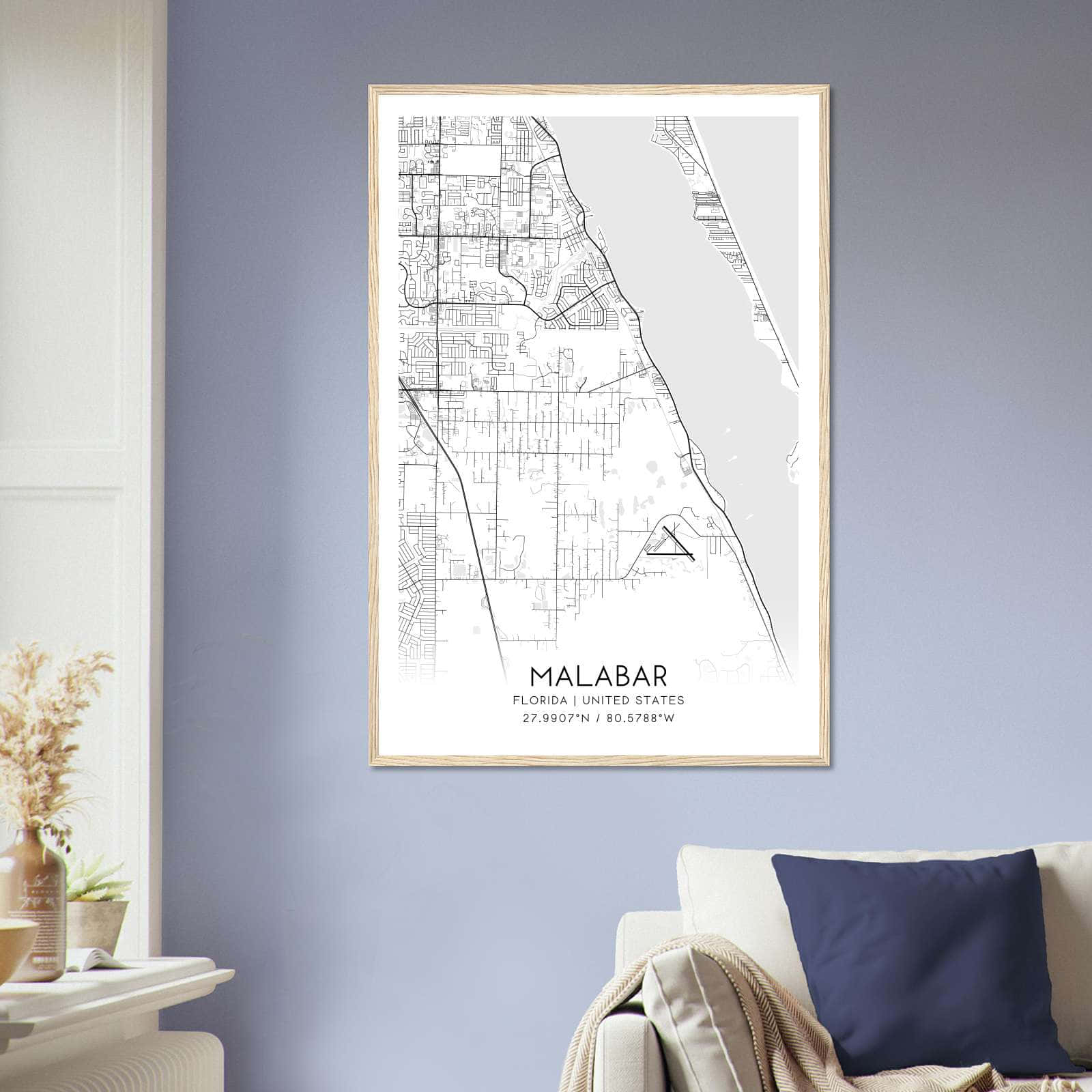 Deerfield Kansas Map Poster, Modern Home Decor Wall Art Print (Copy)