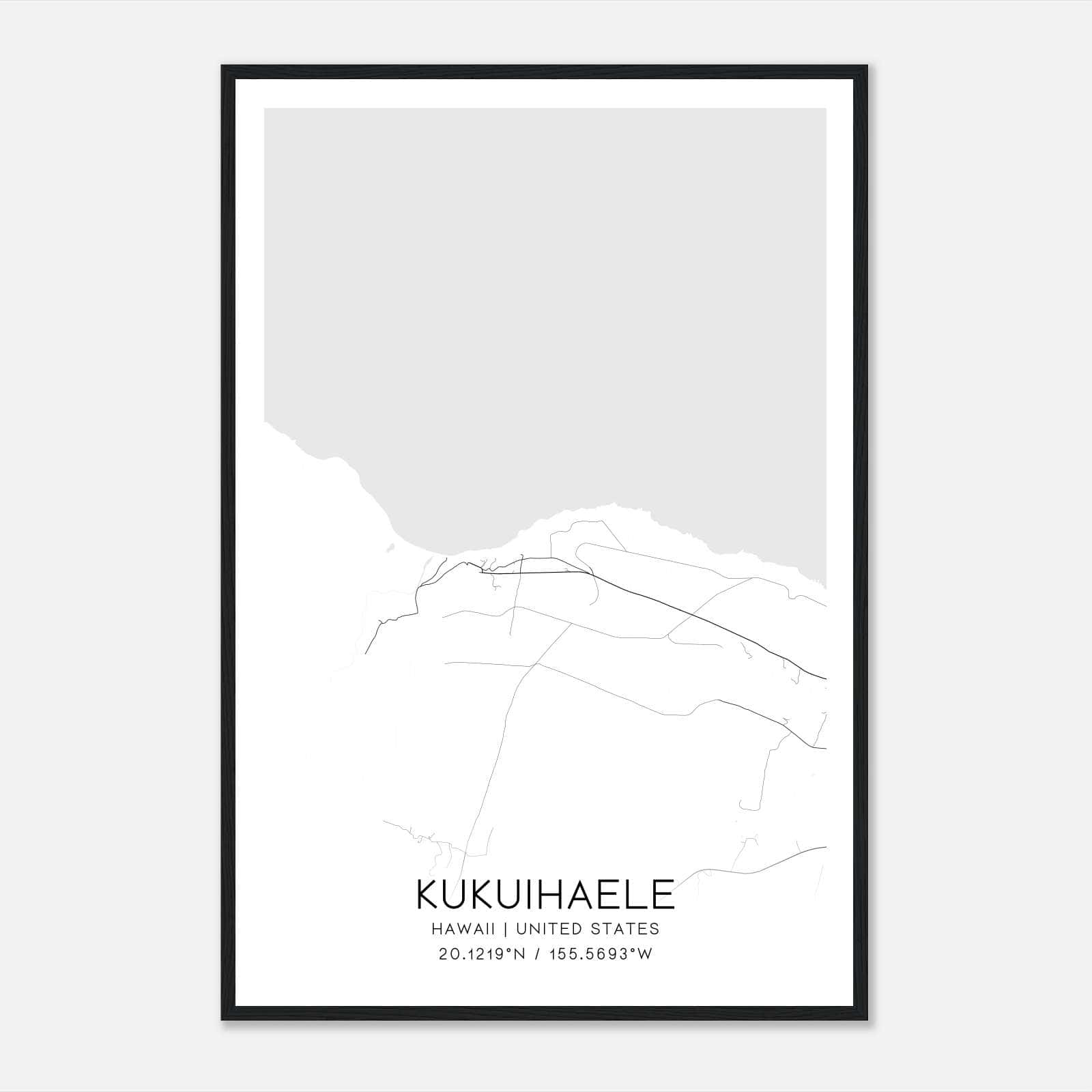Kukuihaele Hawaii Map Poster, Modern Home Decor Wall Art Print Kukuihaele Hawaii Map Poster, Modern Home Decor Wall Art Print