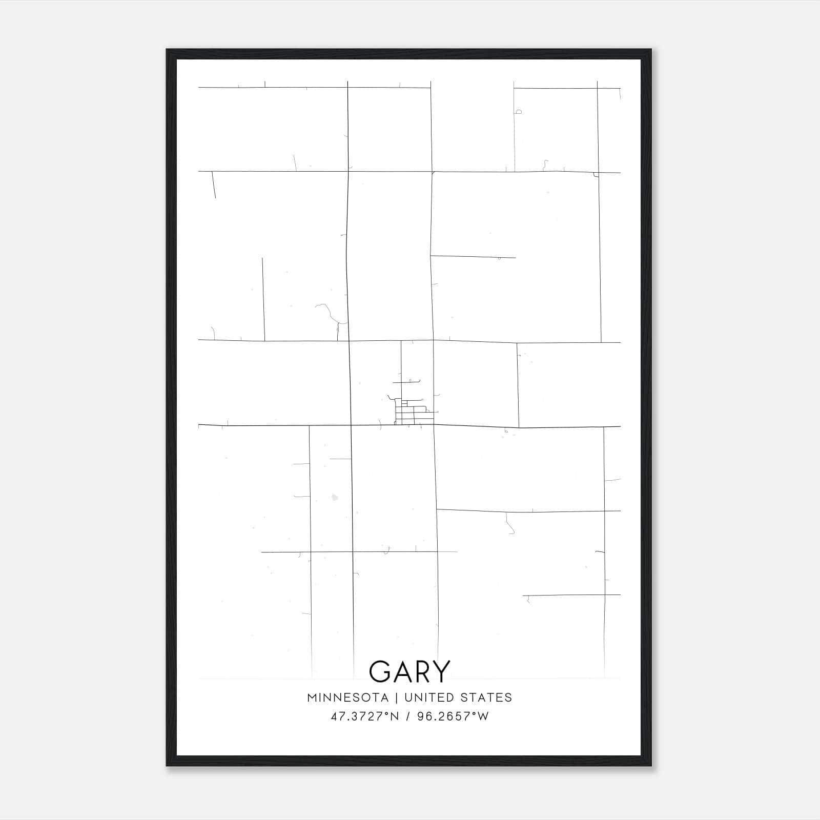 Gary Minnesota Map Poster, Modern Home Decor Wall Art Print Gary Minnesota Map Poster, Modern Home Decor Wall Art Print