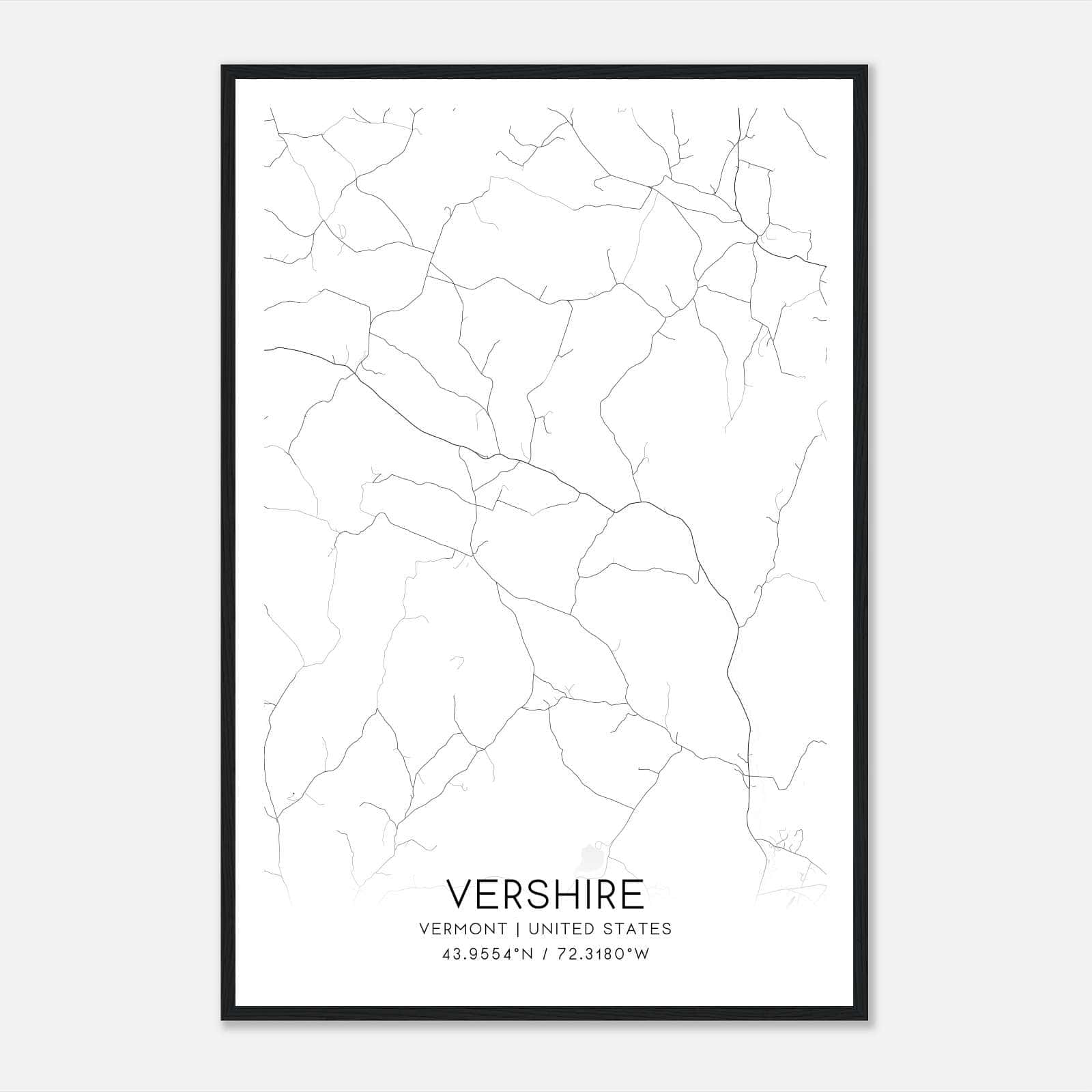 Vershire Vermont Map Poster, Modern Home Decor Wall Art Print Vershire Vermont Map Poster, Modern Home Decor Wall Art Print