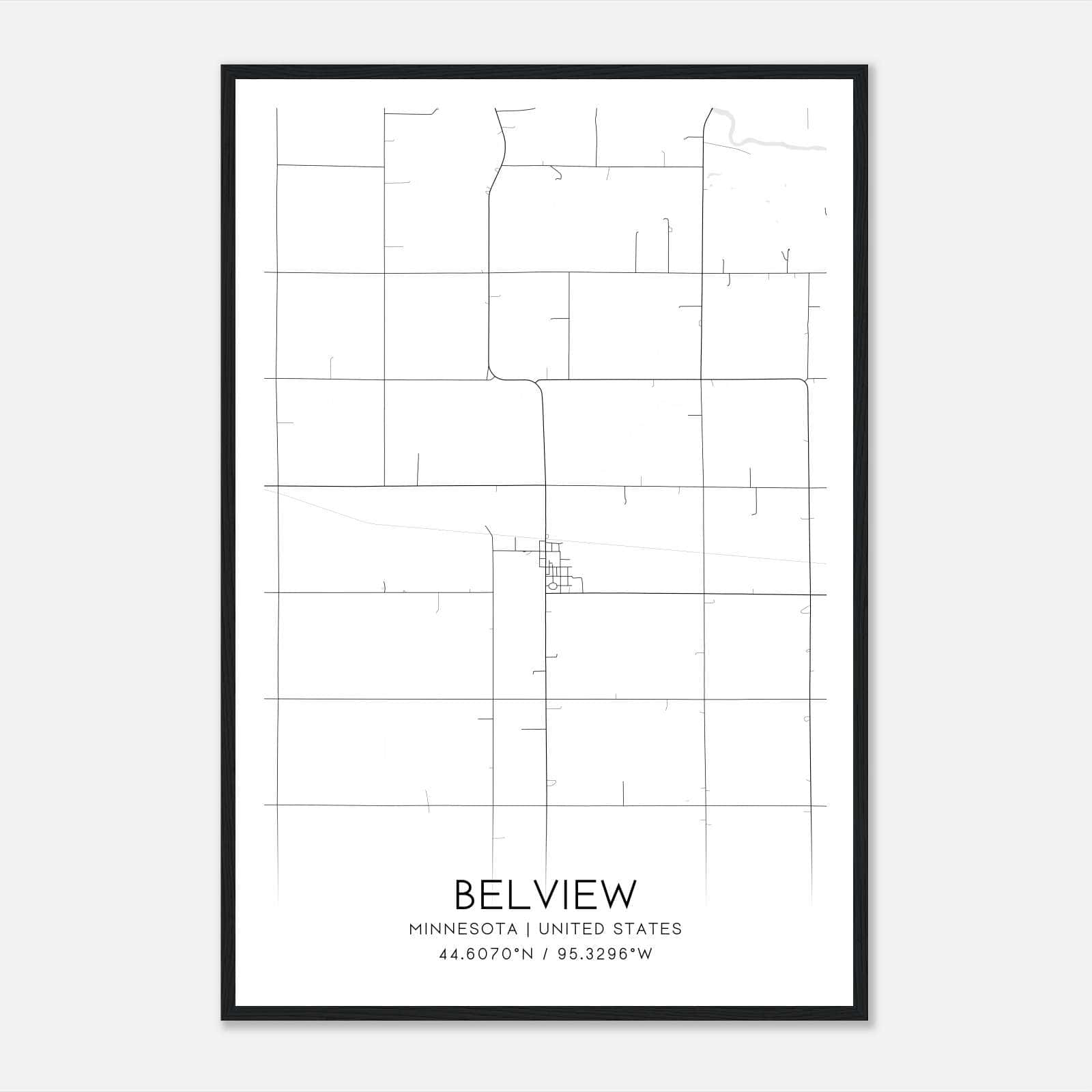 Belview Minnesota Map Poster, Modern Home Decor Wall Art Print Belview Minnesota Map Poster, Modern Home Decor Wall Art Print