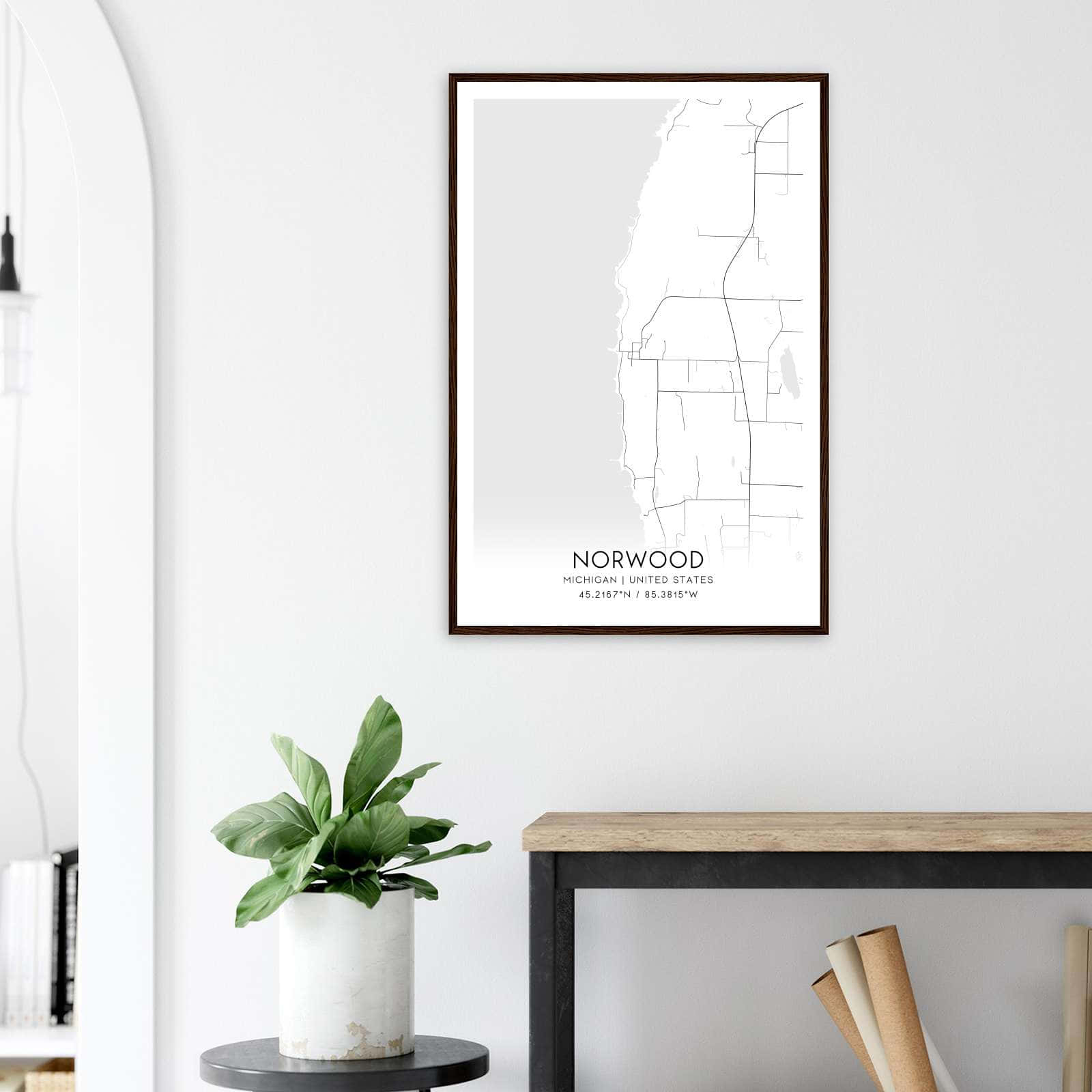 Deerfield Kansas Map Poster, Modern Home Decor Wall Art Print (Copy)
