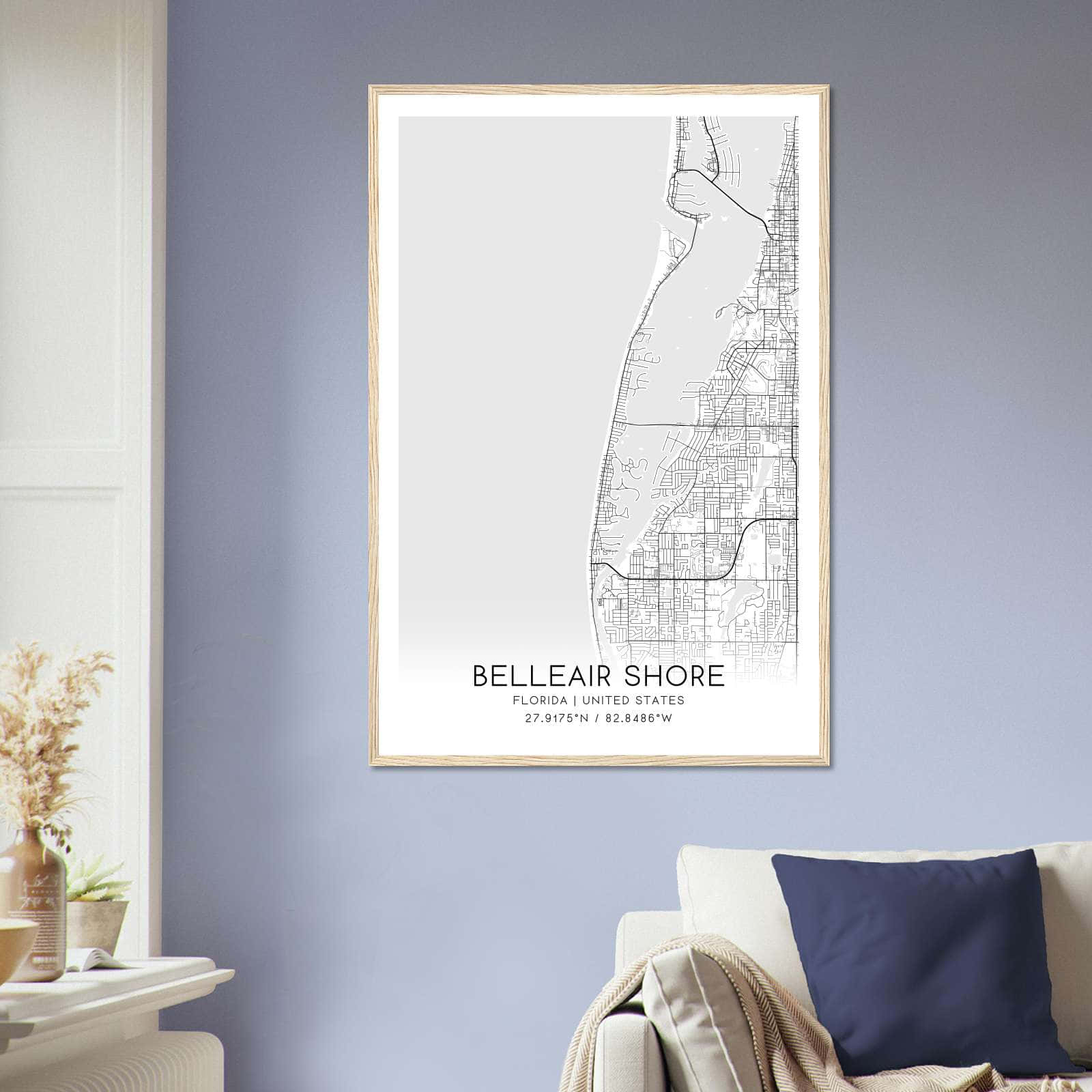 Deerfield Kansas Map Poster, Modern Home Decor Wall Art Print (Copy)