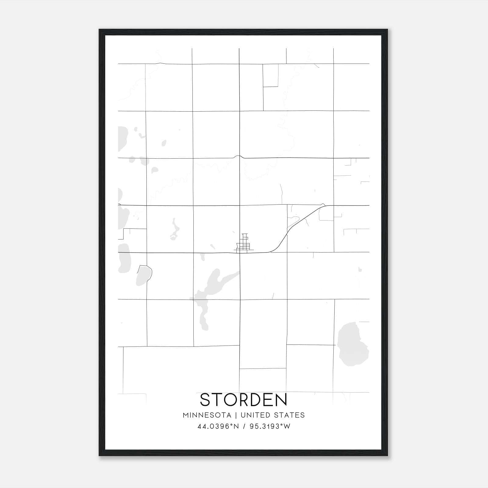 Storden Minnesota Map Poster, Modern Home Decor Wall Art Print Storden Minnesota Map Poster, Modern Home Decor Wall Art Print
