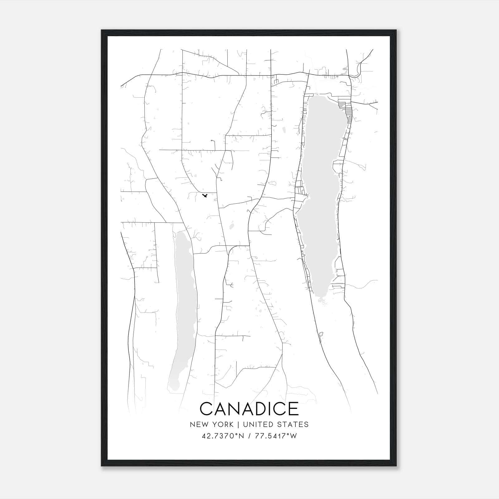 Canadice New York Map Poster, Modern Home Decor Wall Art Print Canadice New York Map Poster, Modern Home Decor Wall Art Print
