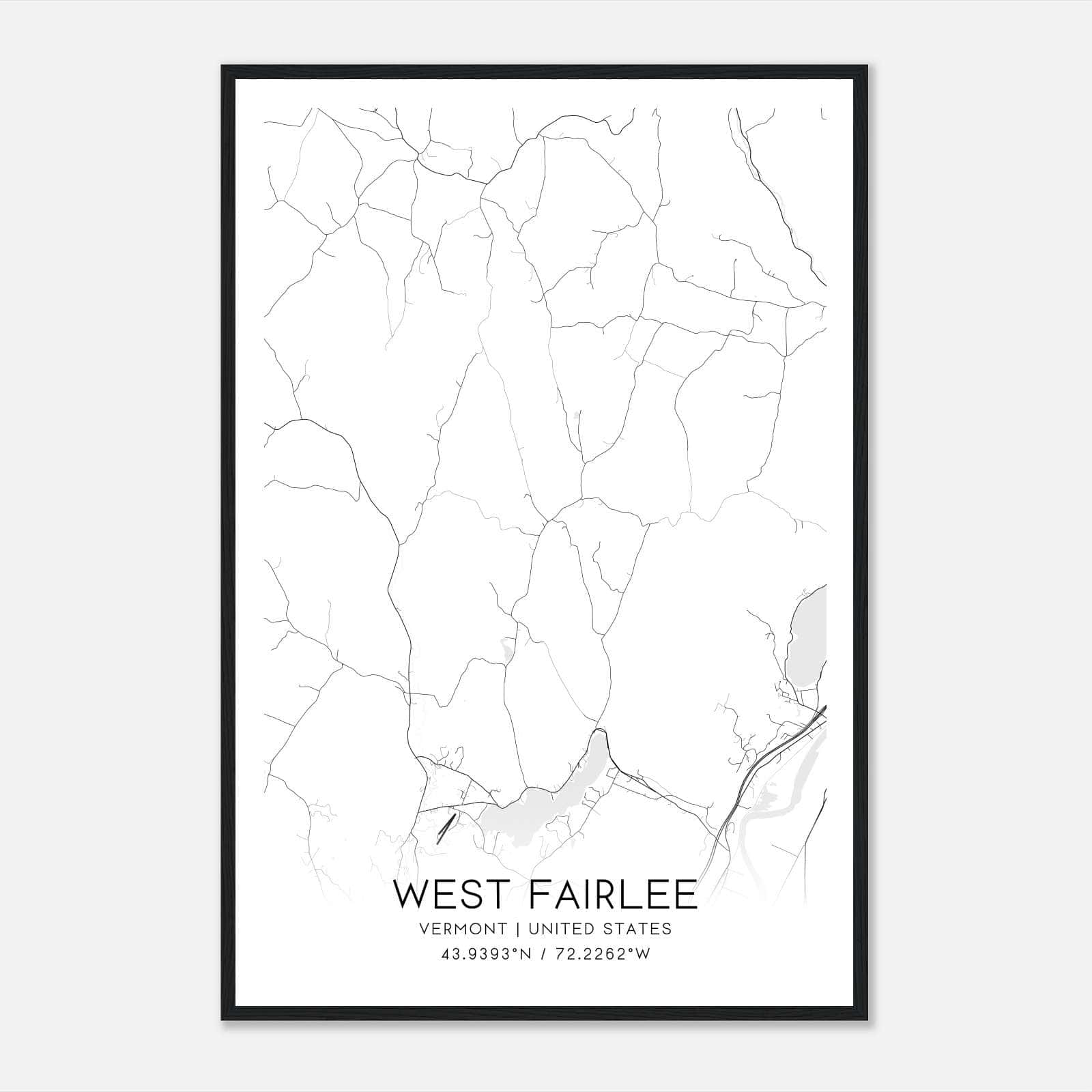 West Fairlee Vermont Map Poster, Modern Home Decor Wall Art Print West Fairlee Vermont Map Poster, Modern Home Decor Wall Art Print