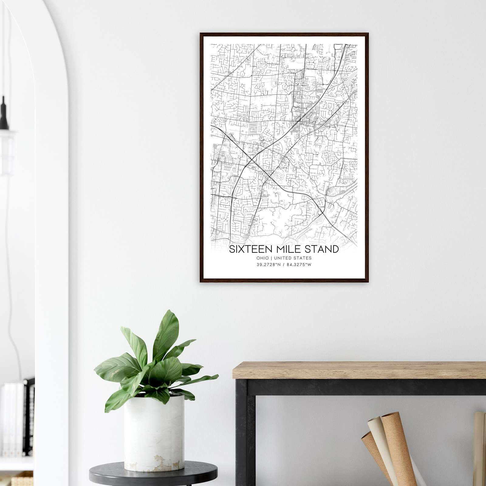 Deerfield Kansas Map Poster, Modern Home Decor Wall Art Print (Copy)