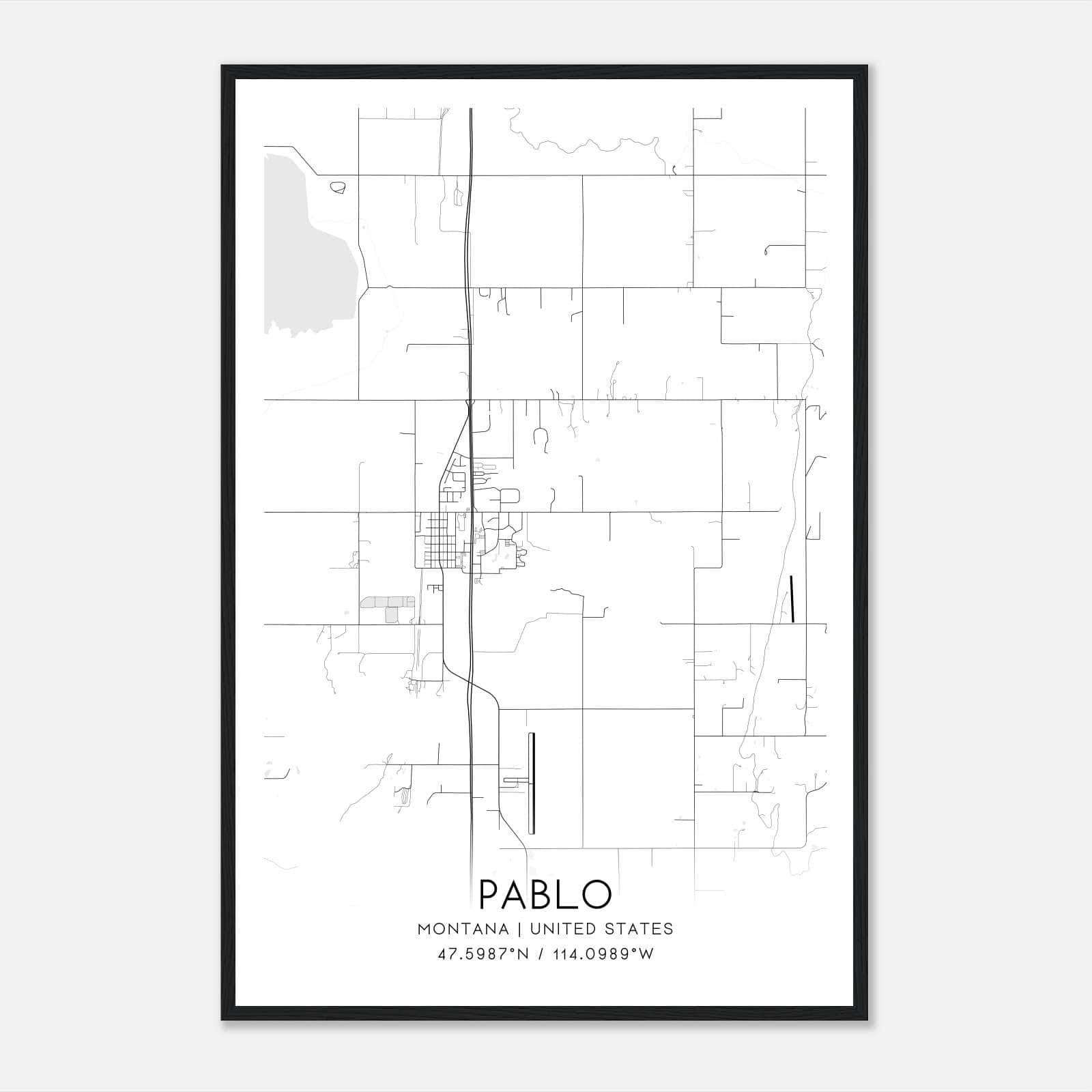 Pablo Montana Map Poster, Modern Home Decor Wall Art Print Pablo Montana Map Poster, Modern Home Decor Wall Art Print