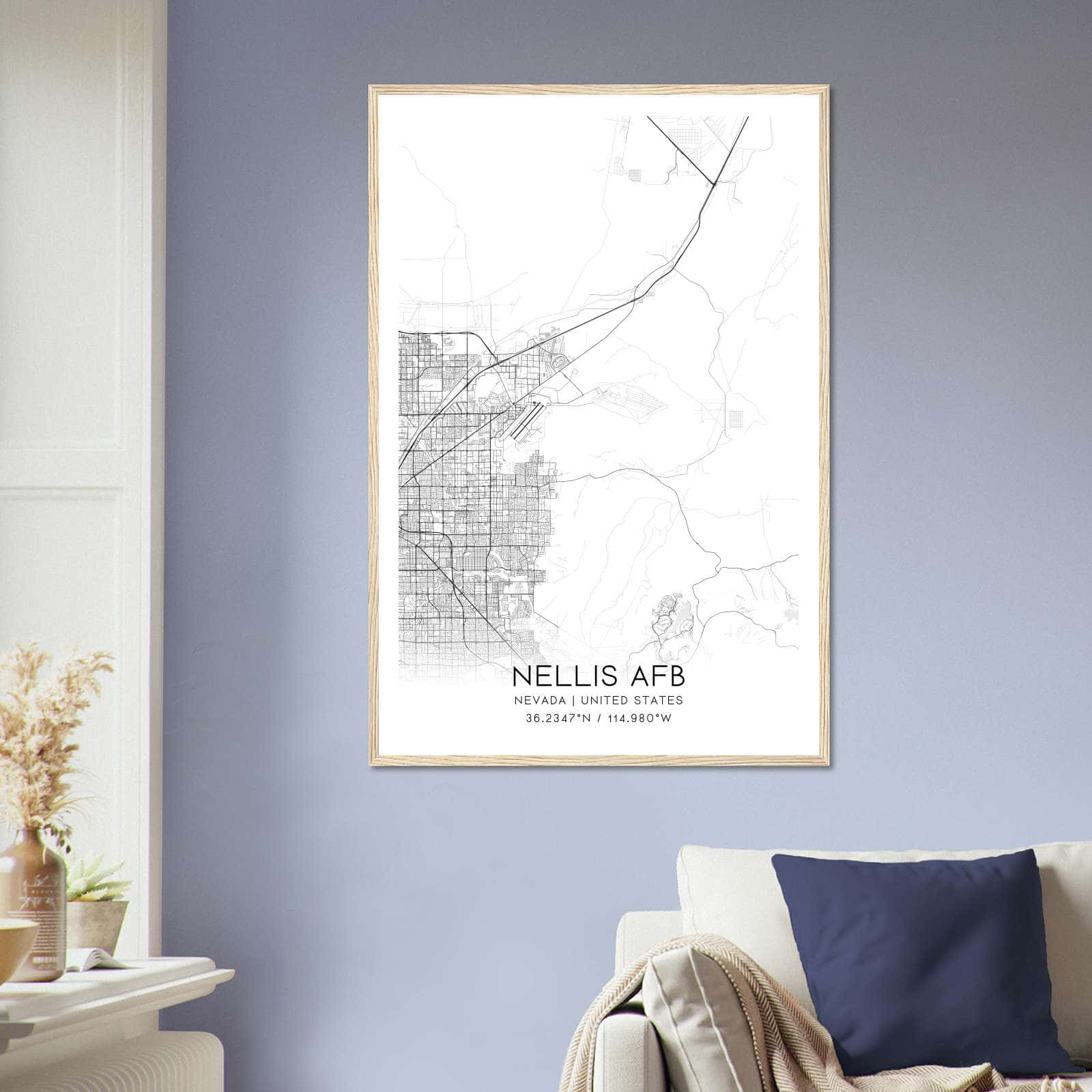 Deerfield Kansas Map Poster, Modern Home Decor Wall Art Print (Copy)