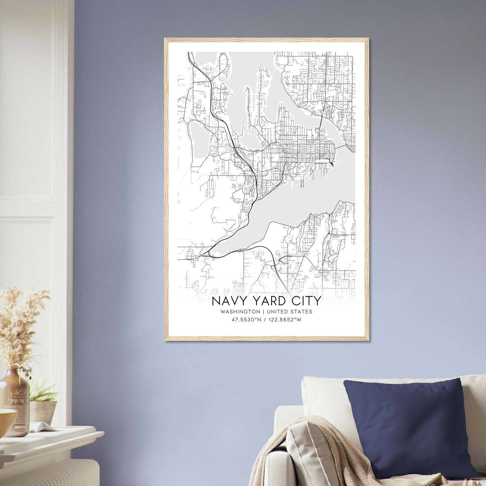 Deerfield Kansas Map Poster, Modern Home Decor Wall Art Print (Copy)