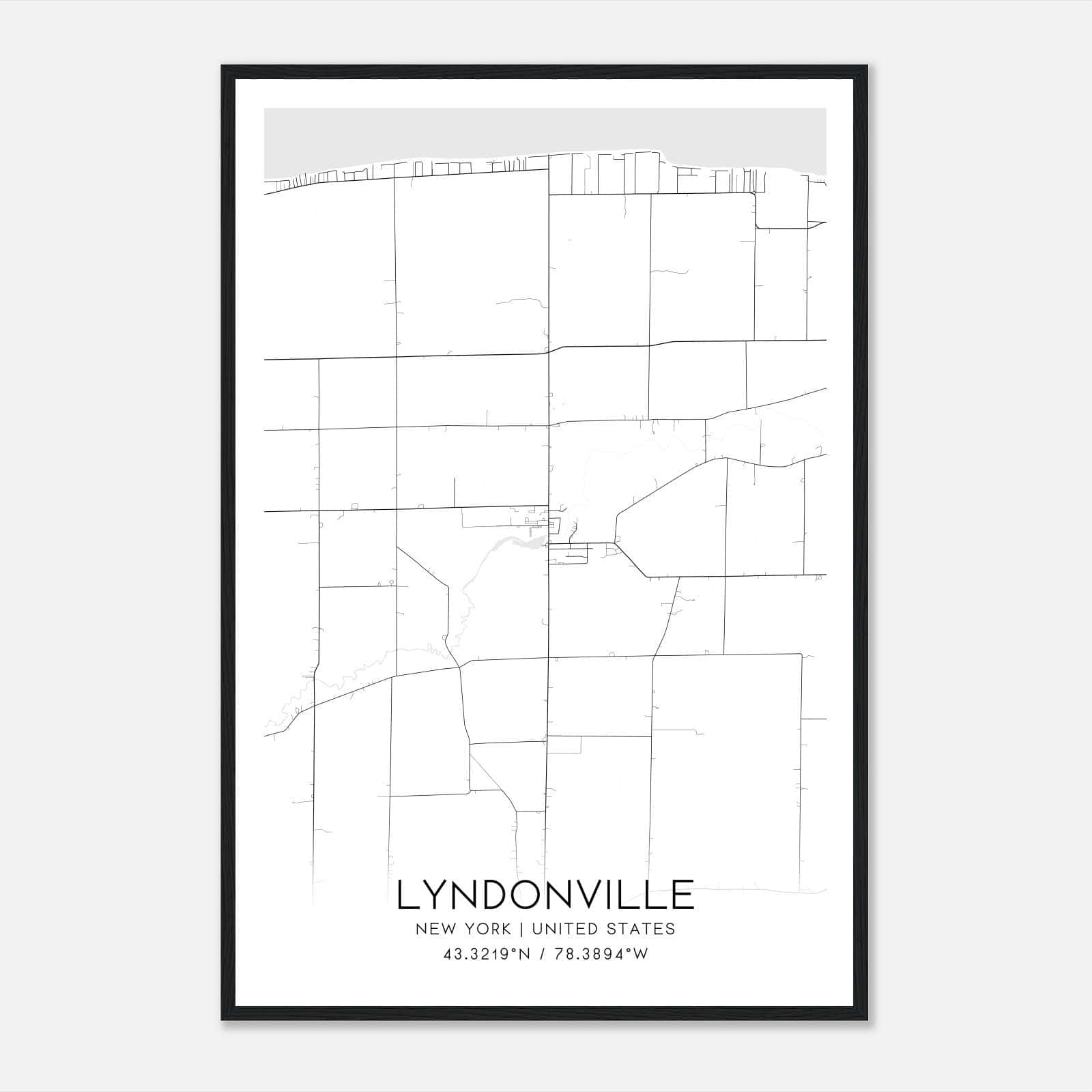 Lyndonville New York Map Poster, Modern Home Decor Wall Art Print Lyndonville New York Map Poster, Modern Home Decor Wall Art Print