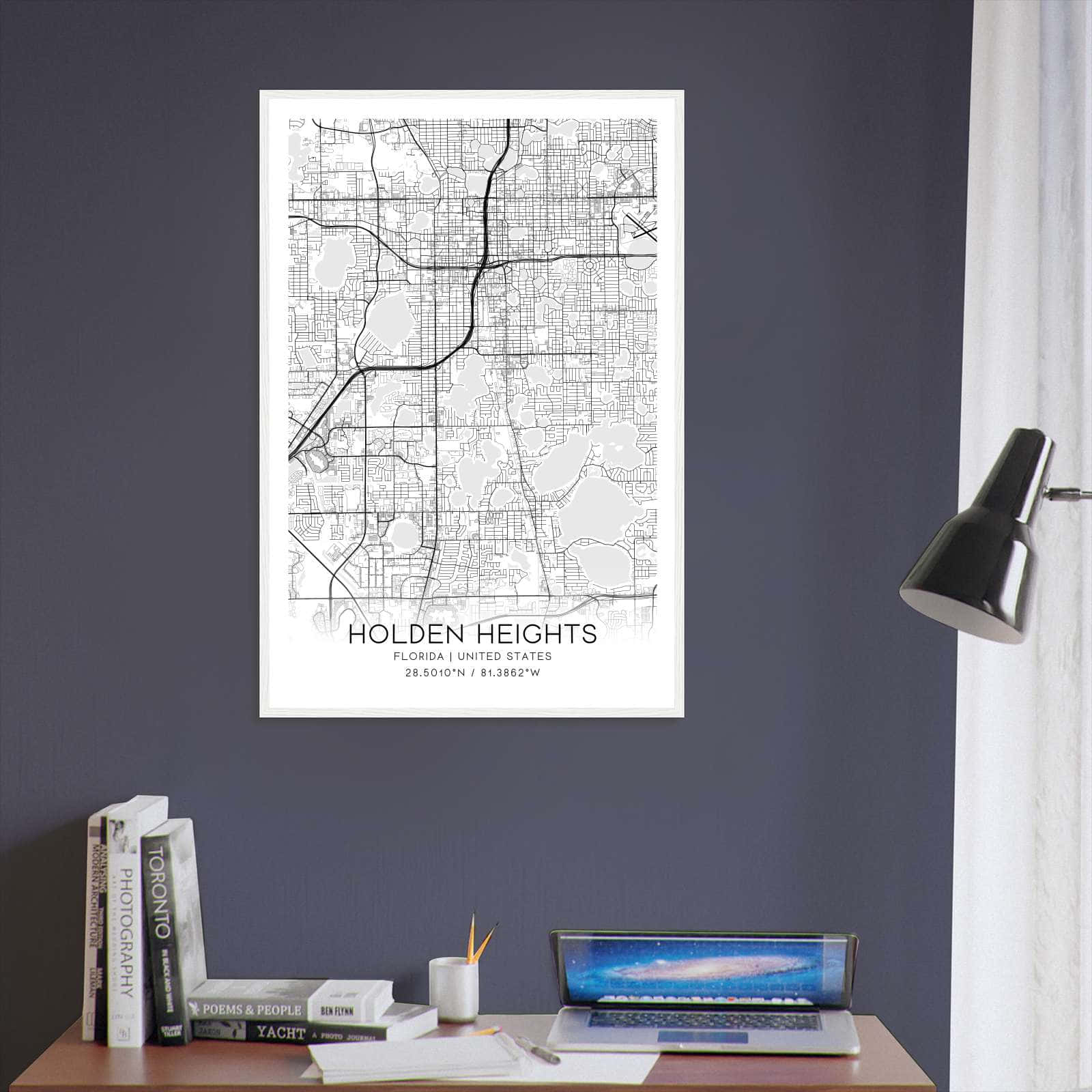 Deerfield Kansas Map Poster, Modern Home Decor Wall Art Print (Copy)