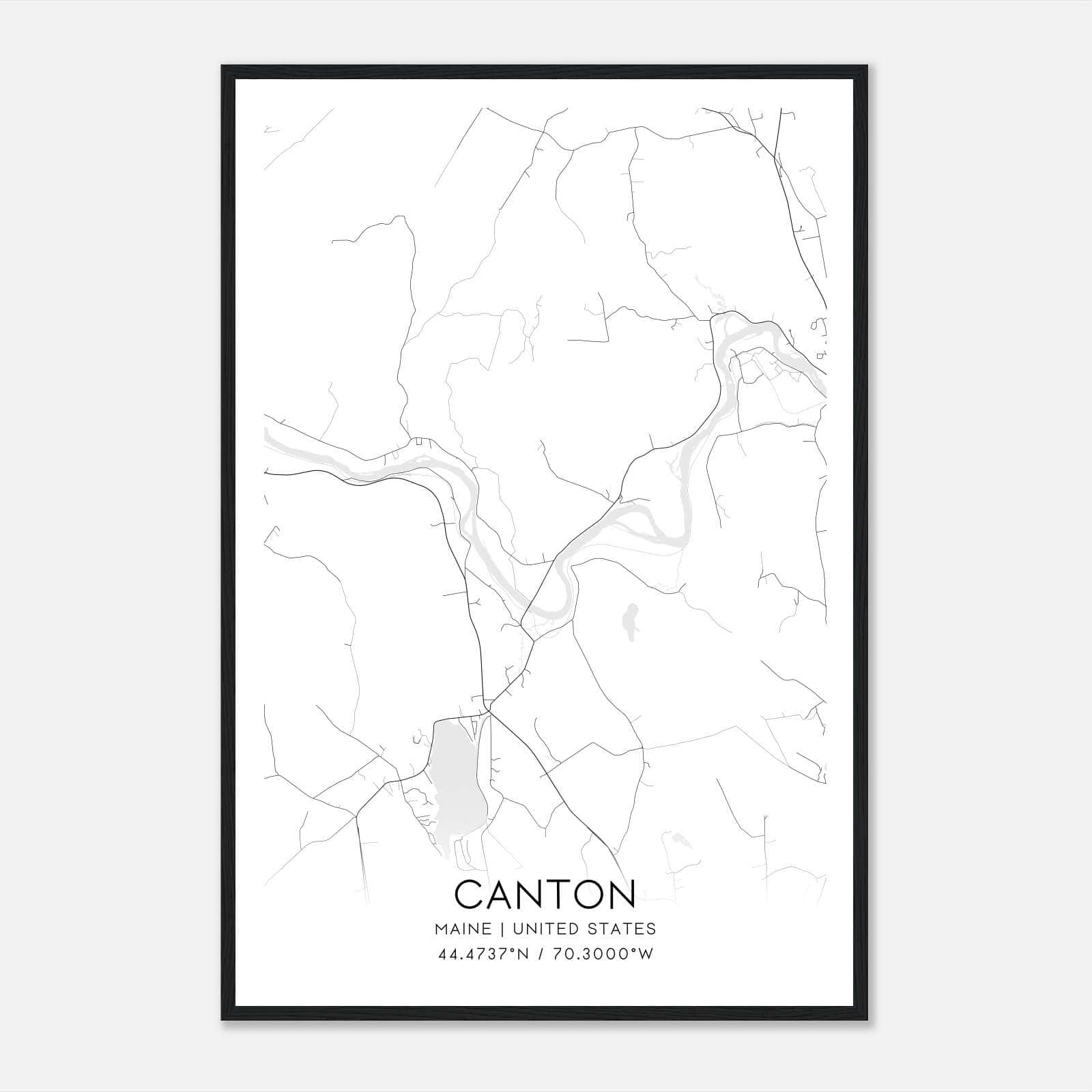 Canton Maine Map Poster, Modern Home Decor Wall Art Print Canton Maine Map Poster, Modern Home Decor Wall Art Print