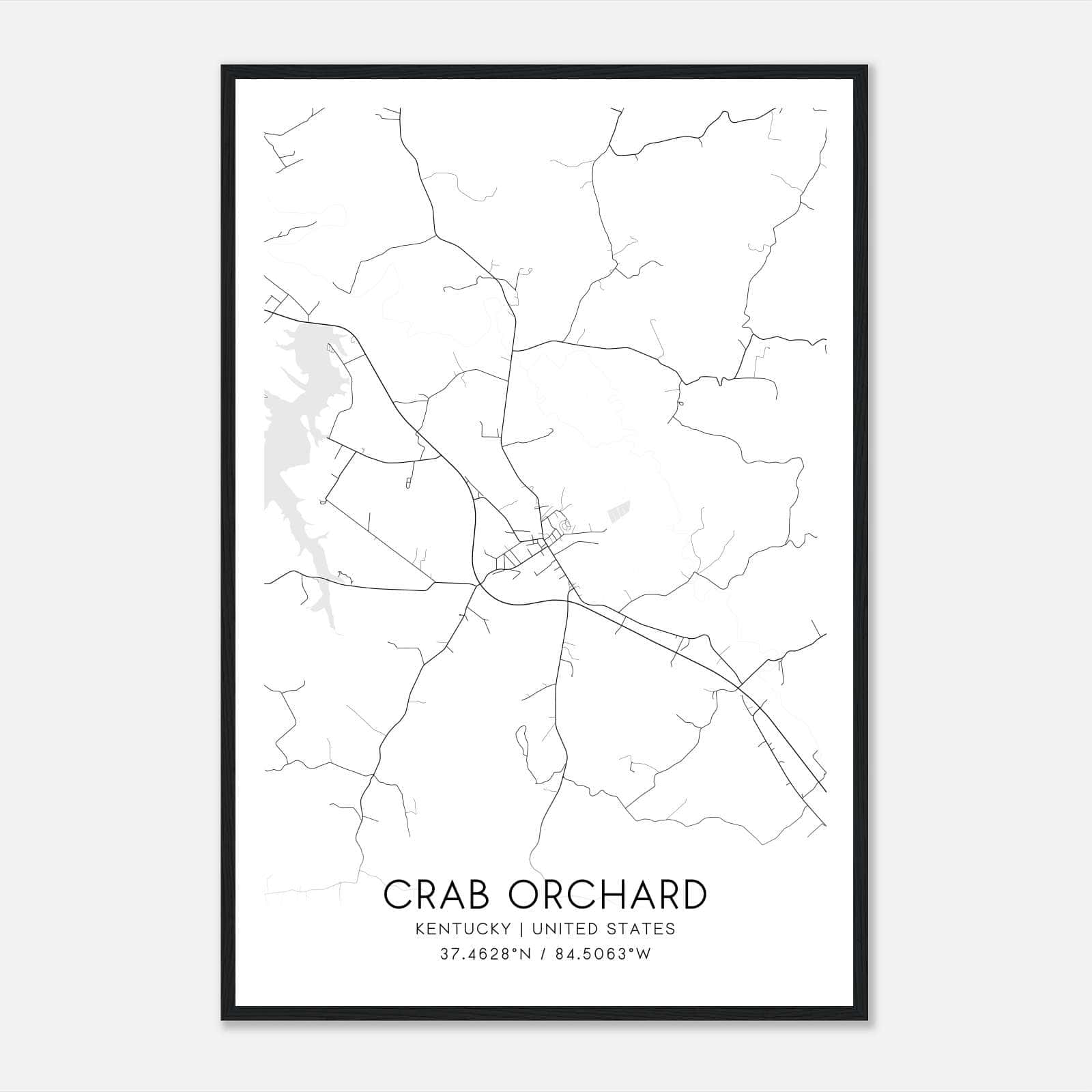 Crab Orchard Kentucky Map Poster, Modern Home Decor Wall Art Print Crab Orchard Kentucky Map Poster, Modern Home Decor Wall Art Print