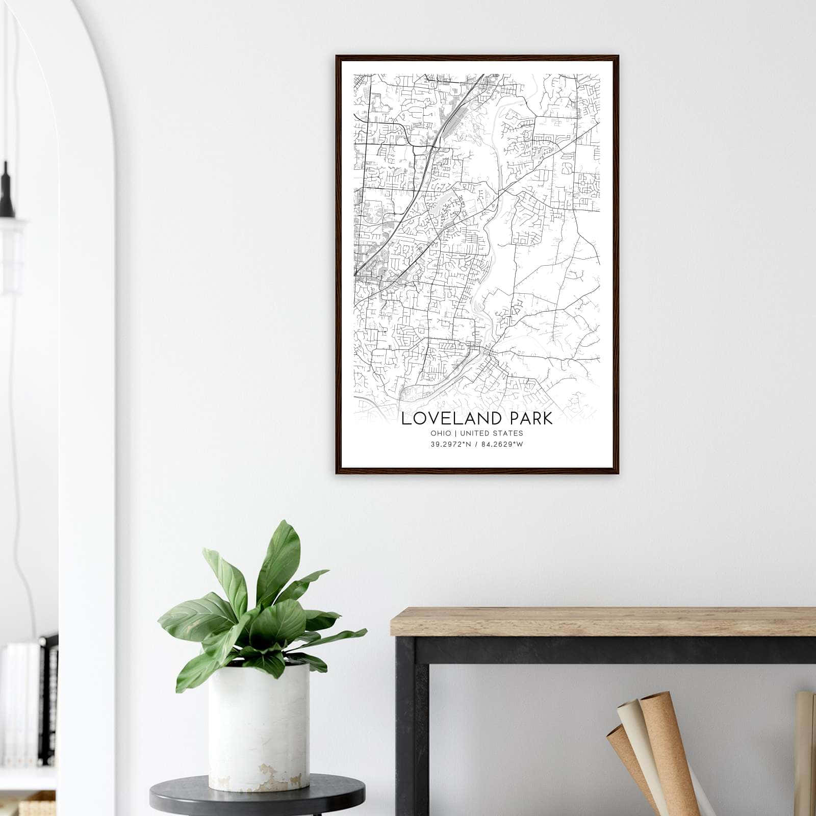 Deerfield Kansas Map Poster, Modern Home Decor Wall Art Print (Copy)