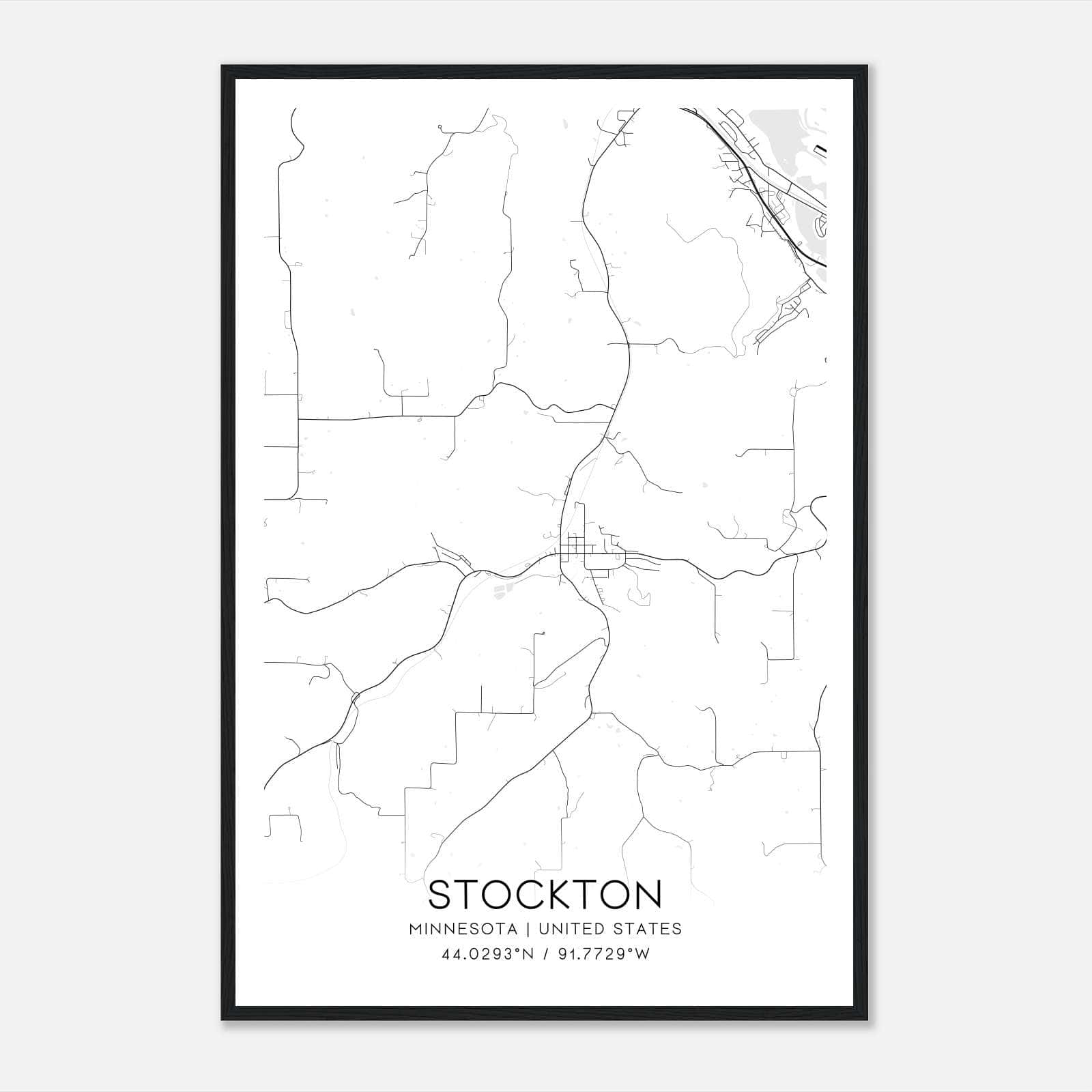 Stockton Minnesota Map Poster, Modern Home Decor Wall Art Print Stockton Minnesota Map Poster, Modern Home Decor Wall Art Print