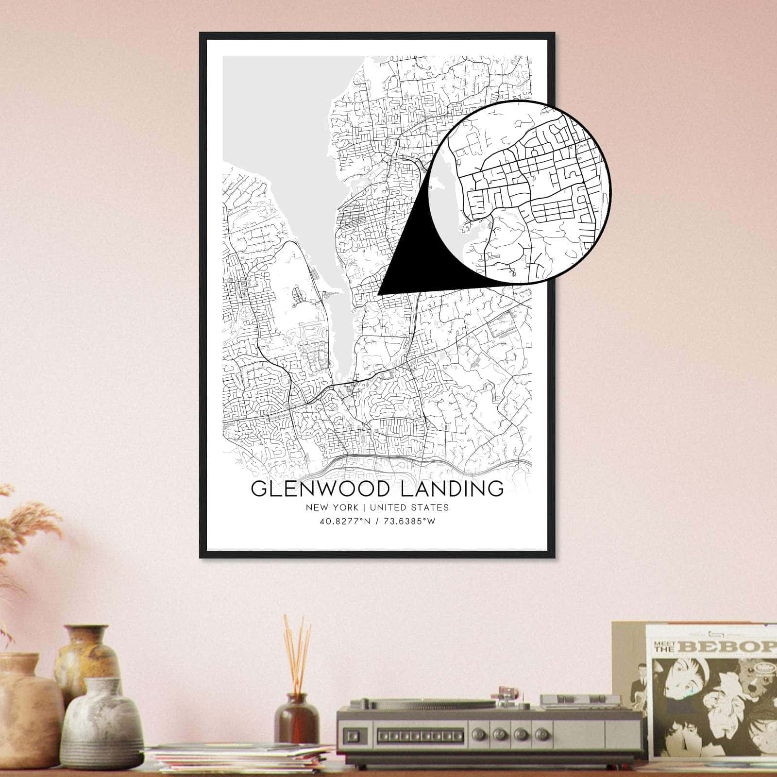 Deerfield Kansas Map Poster, Modern Home Decor Wall Art Print (Copy)