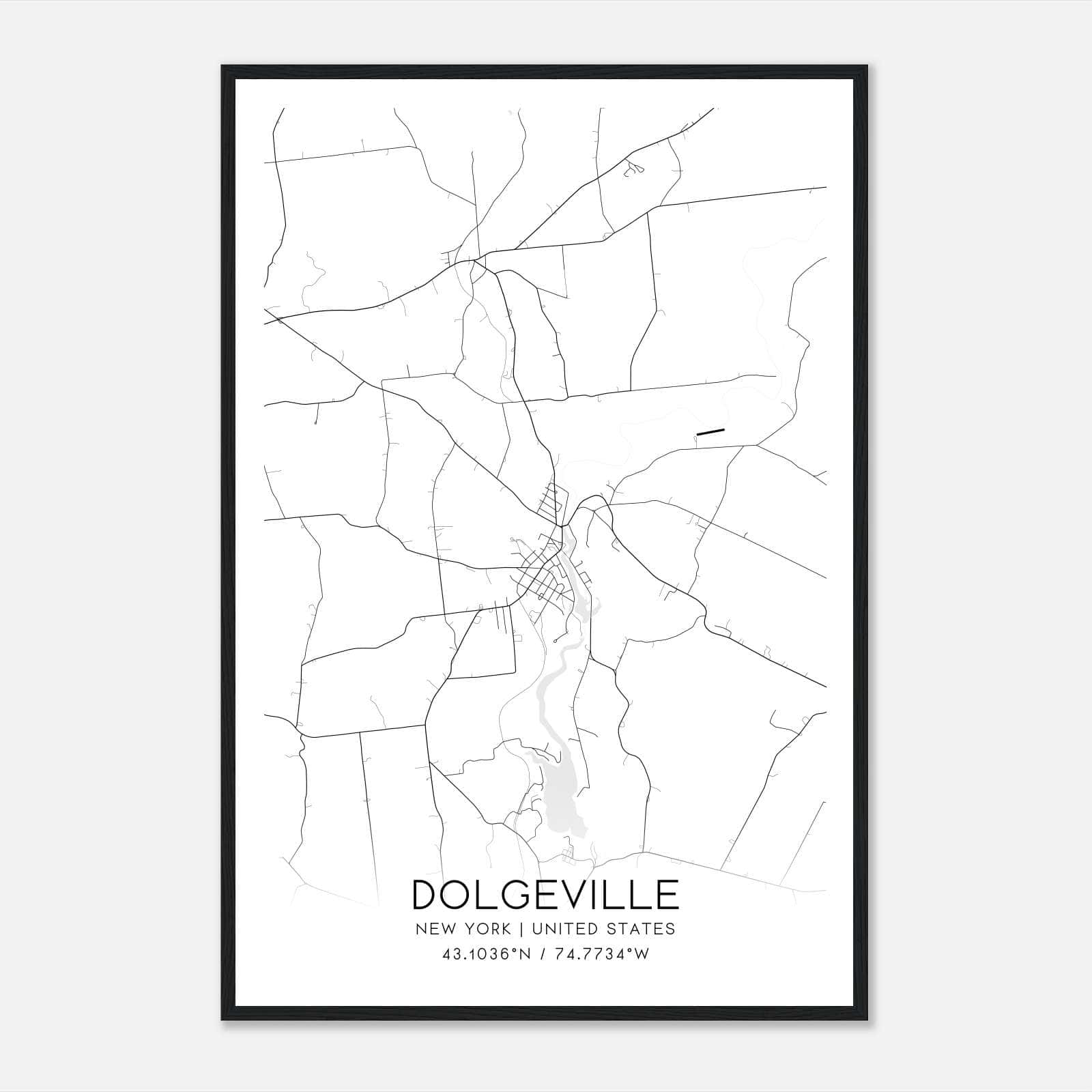 Dolgeville New York Map Poster, Modern Home Decor Wall Art Print Dolgeville New York Map Poster, Modern Home Decor Wall Art Print