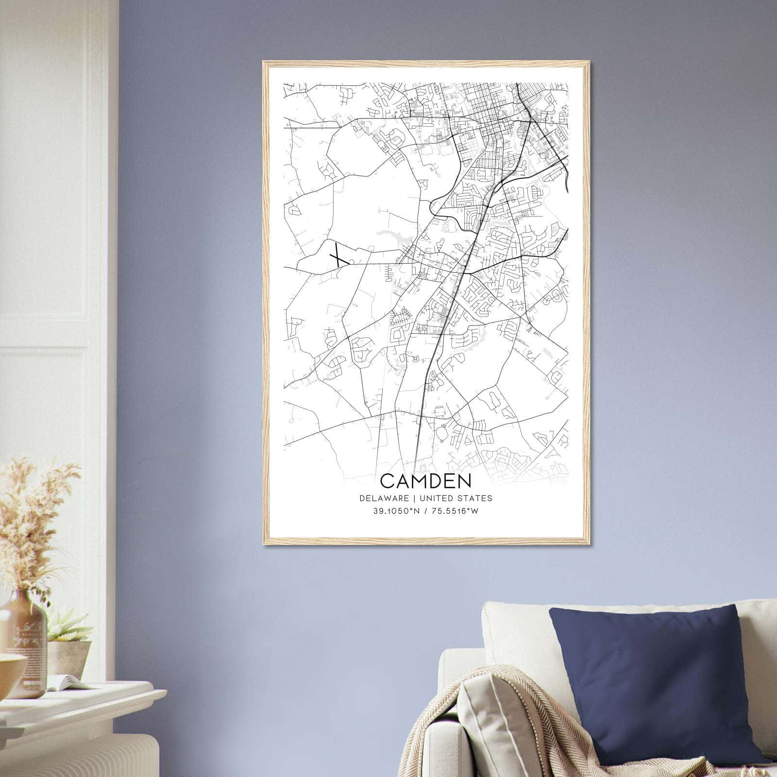 Deerfield Kansas Map Poster, Modern Home Decor Wall Art Print (Copy)