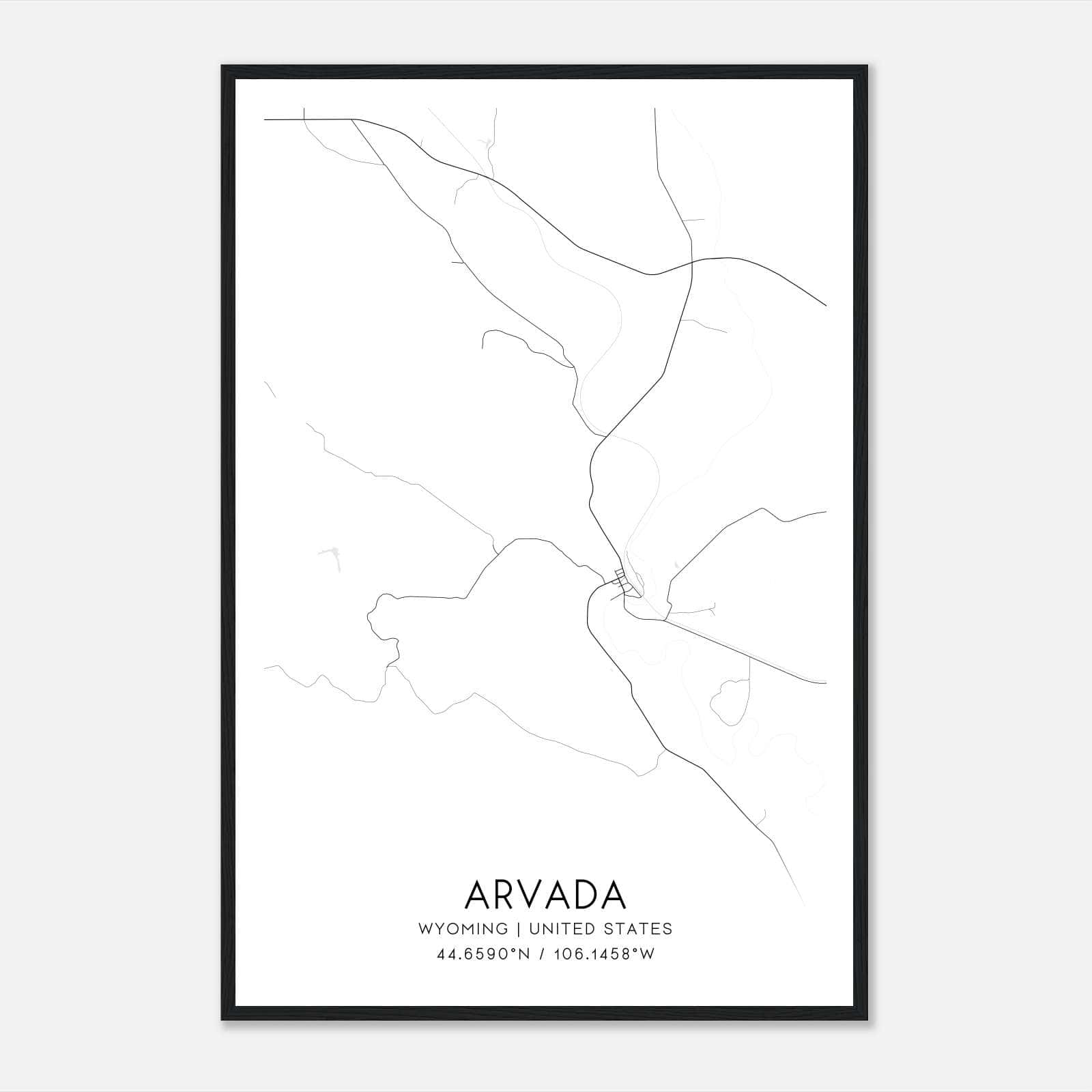 Arvada Wyoming Map Poster, Modern Home Decor Wall Art Print Arvada Wyoming Map Poster, Modern Home Decor Wall Art Print