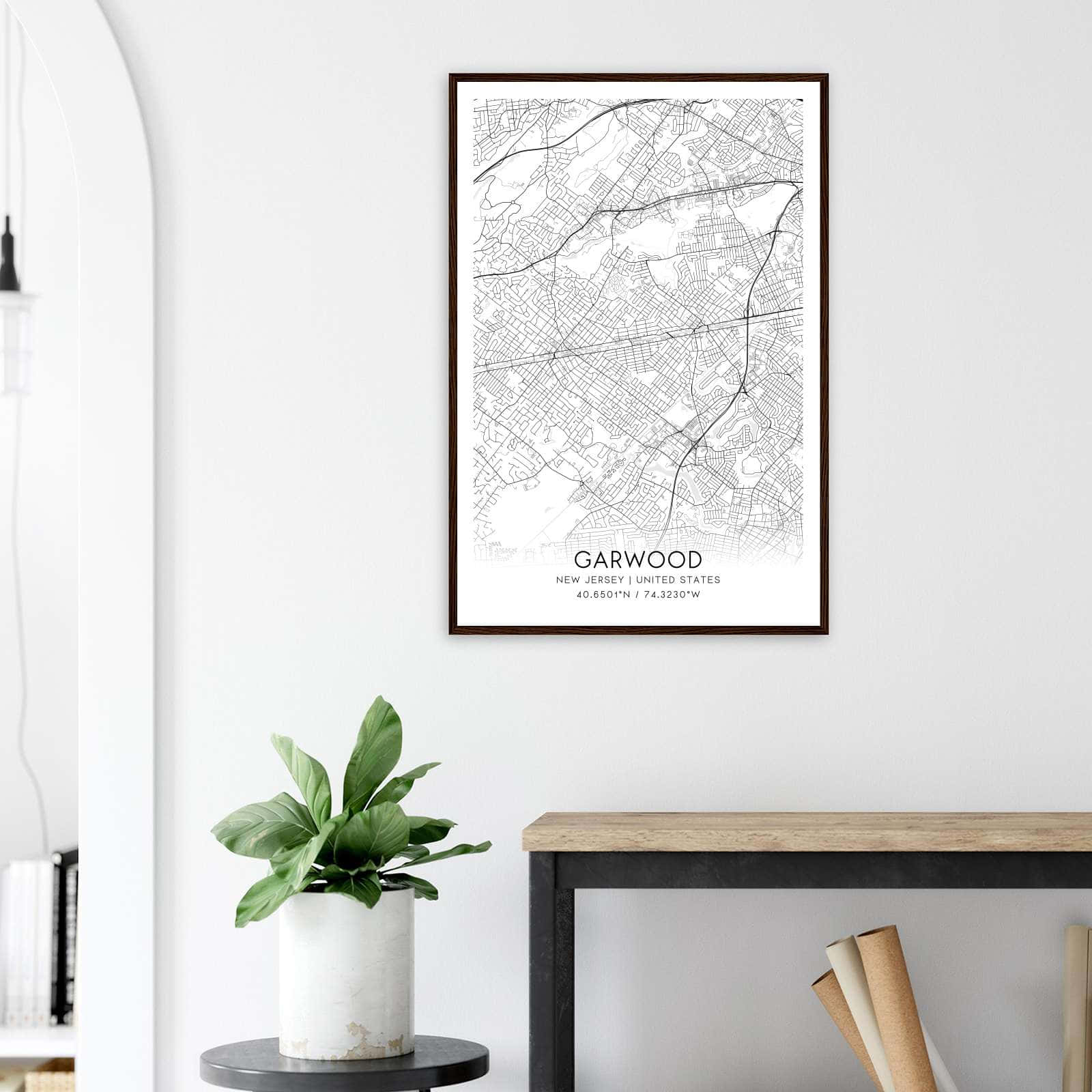 Deerfield Kansas Map Poster, Modern Home Decor Wall Art Print (Copy)