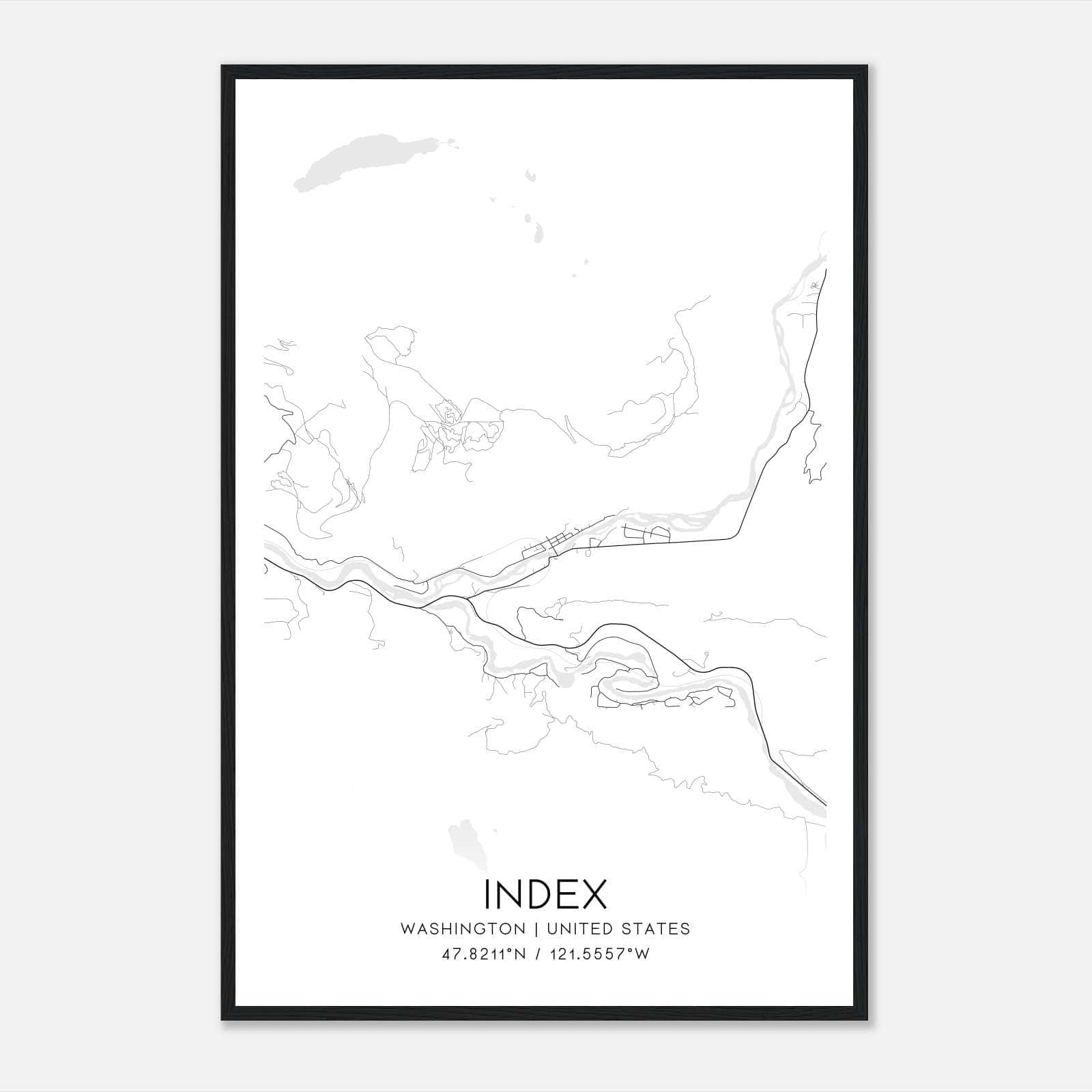 Index Washington Map Poster, Modern Home Decor Wall Art Print Index Washington Map Poster, Modern Home Decor Wall Art Print