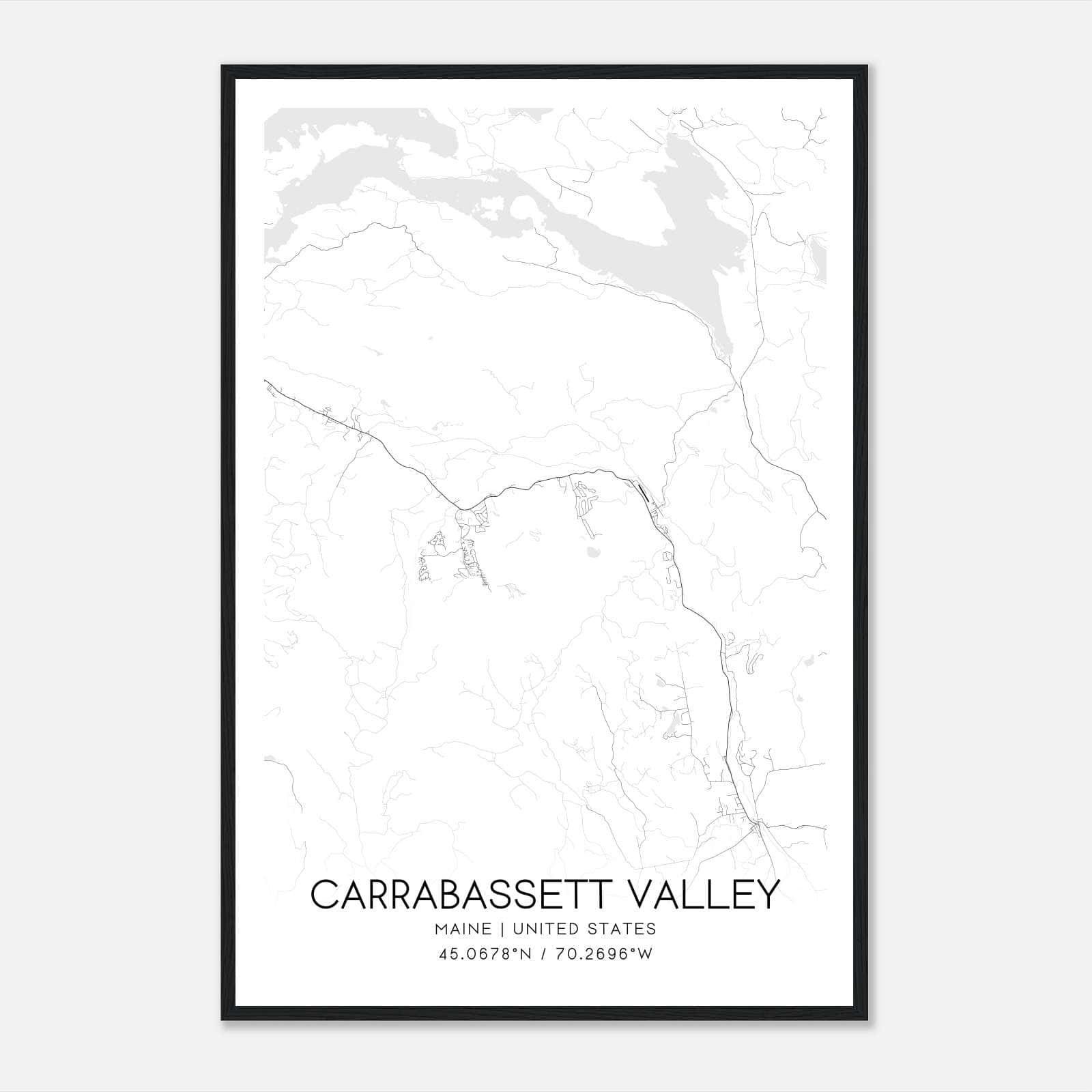 Carrabassett Valley Maine Map Poster, Modern Home Decor Wall Art Print Carrabassett Valley Maine Map Poster, Modern Home Decor Wall Art Print