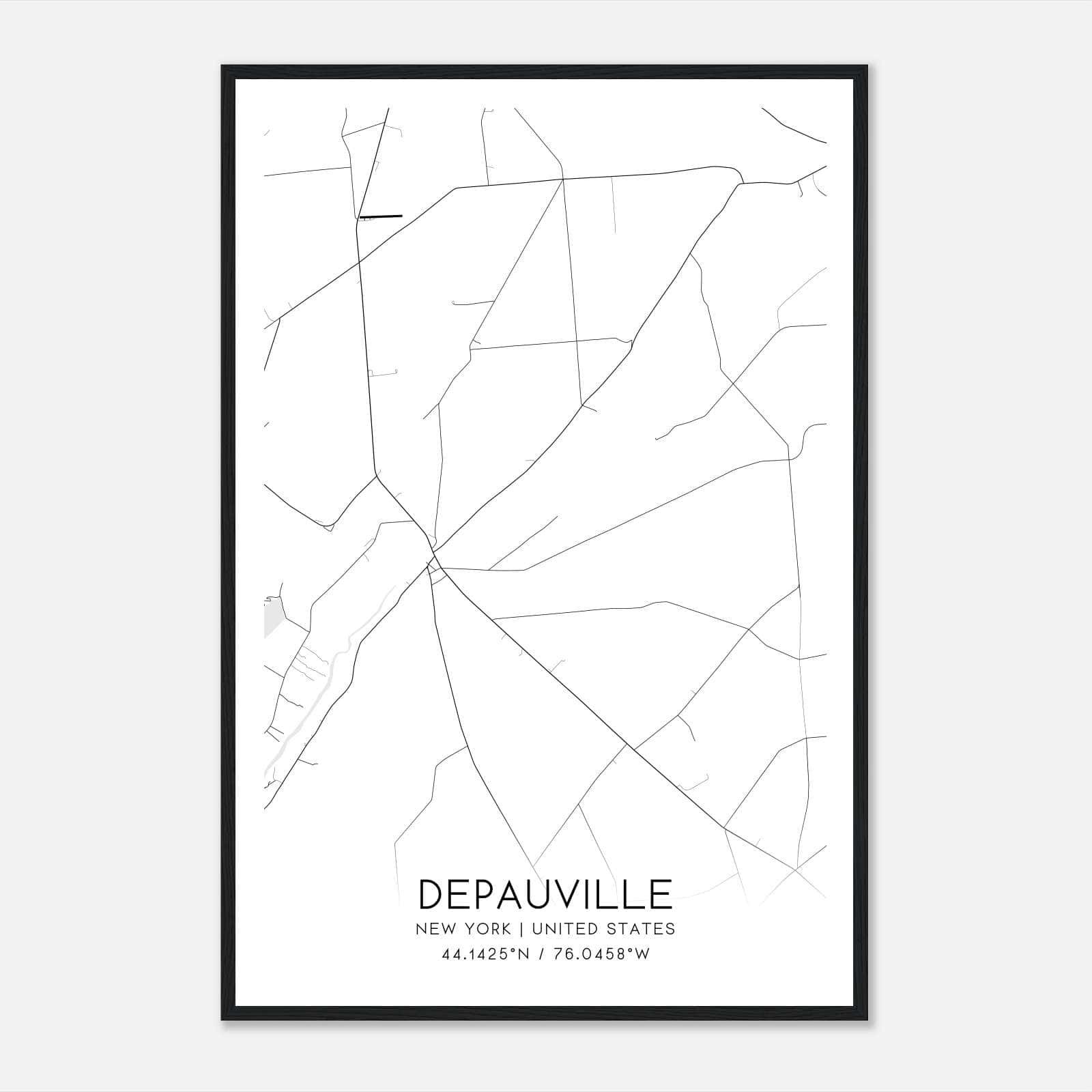 Depauville New York Map Poster, Modern Home Decor Wall Art Print Depauville New York Map Poster, Modern Home Decor Wall Art Print