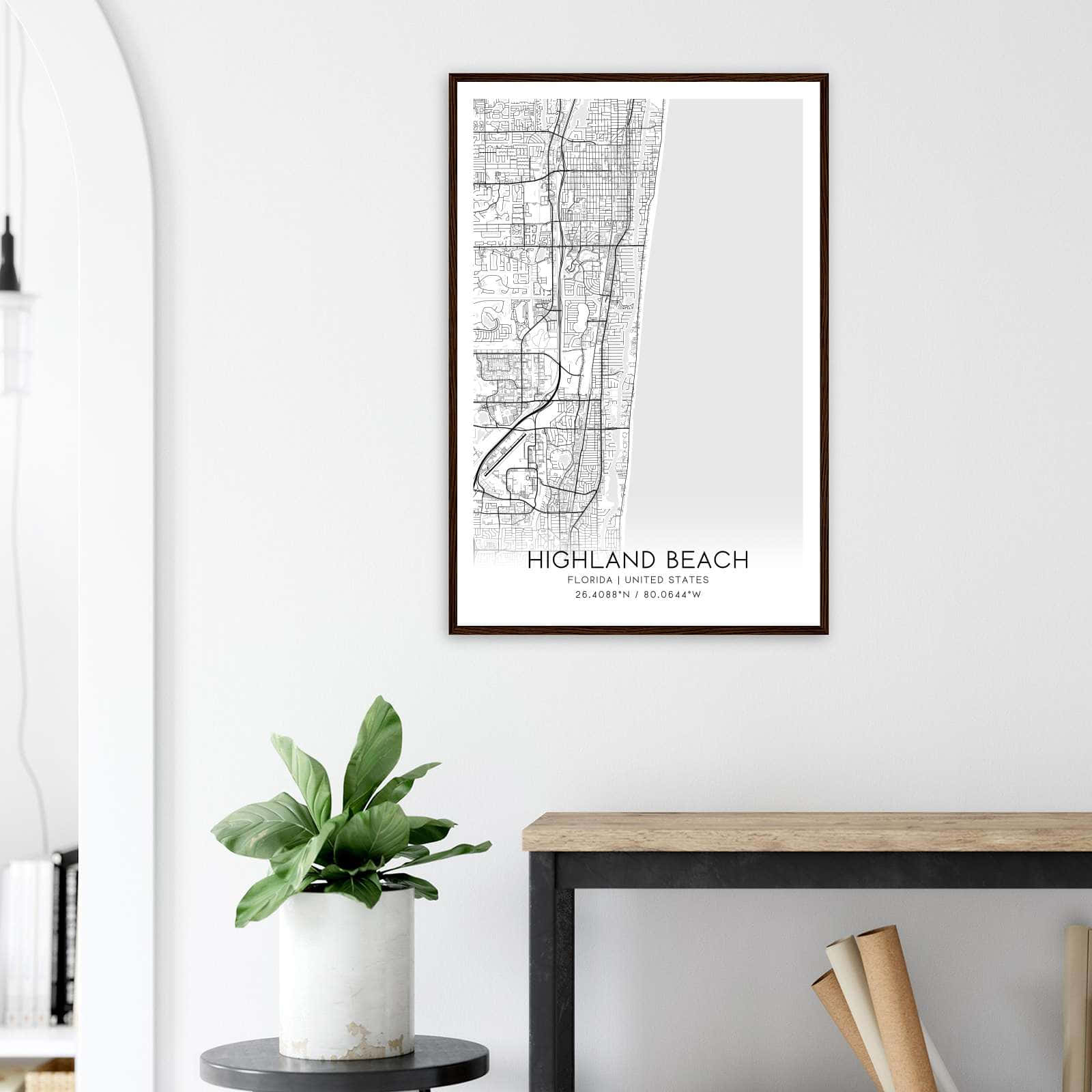 Deerfield Kansas Map Poster, Modern Home Decor Wall Art Print (Copy)