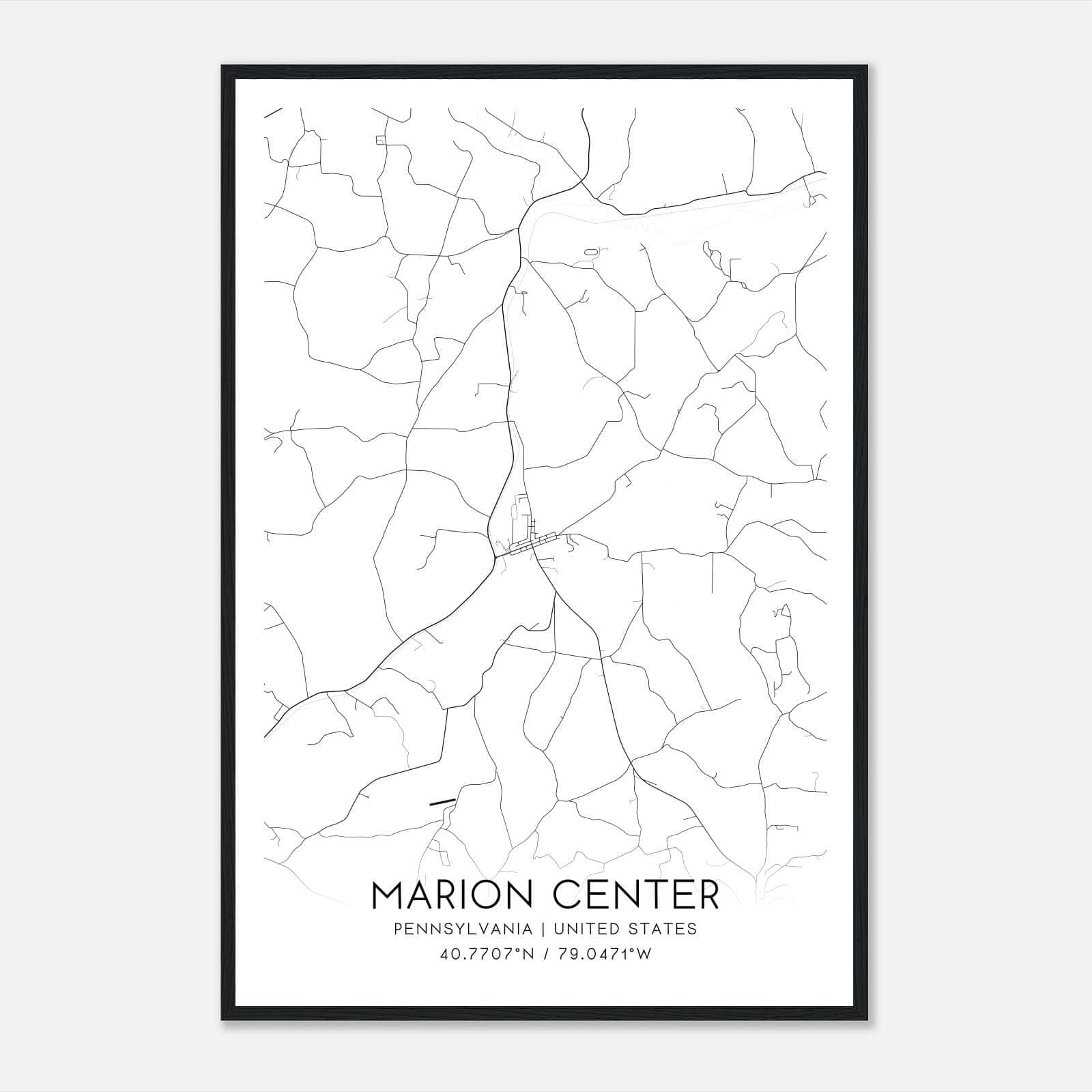 Marion Center Pennsylvania Map Poster, Modern Home Decor Wall Art Print Marion Center Pennsylvania Map Poster, Modern Home Decor Wall Art Print