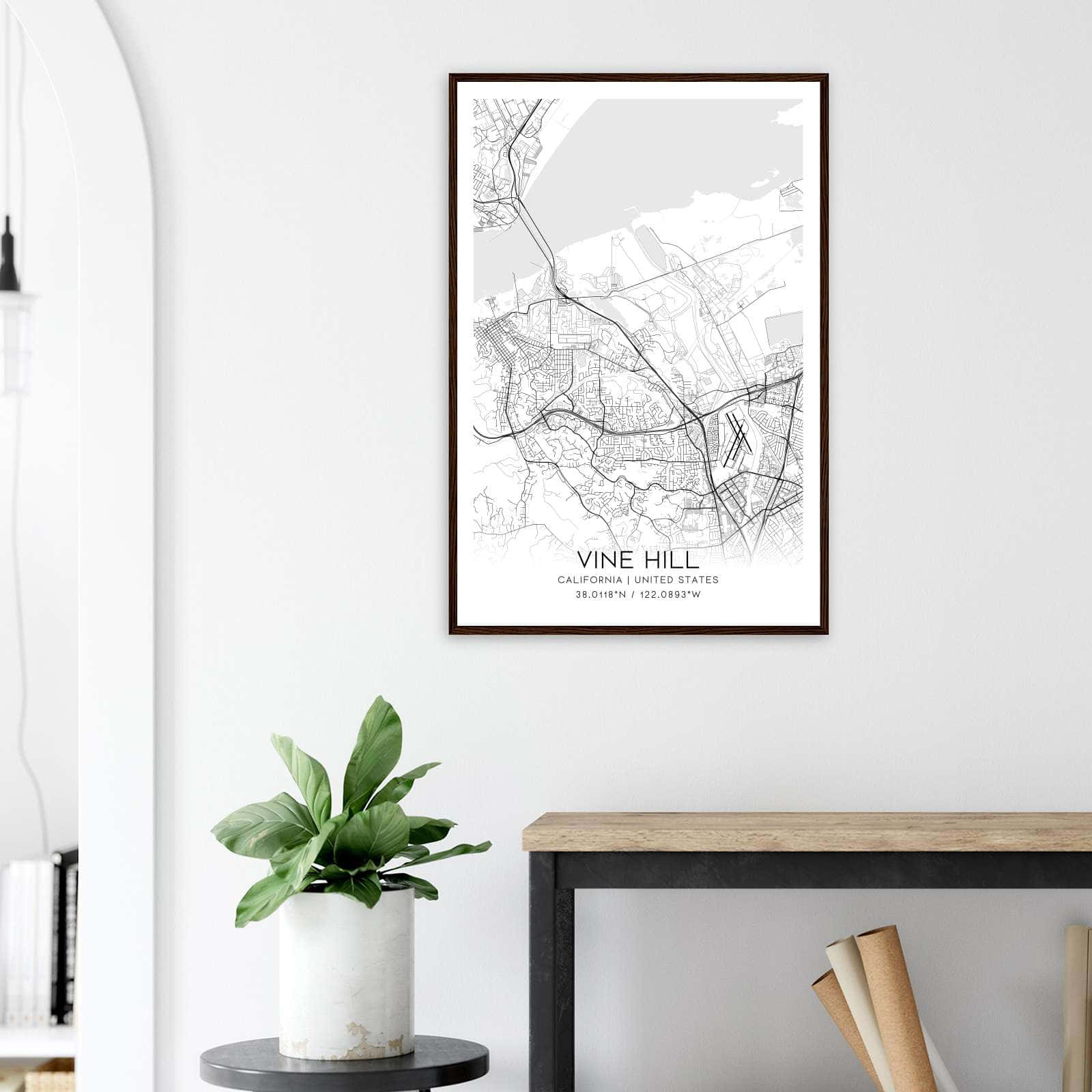 Deerfield Kansas Map Poster, Modern Home Decor Wall Art Print (Copy)