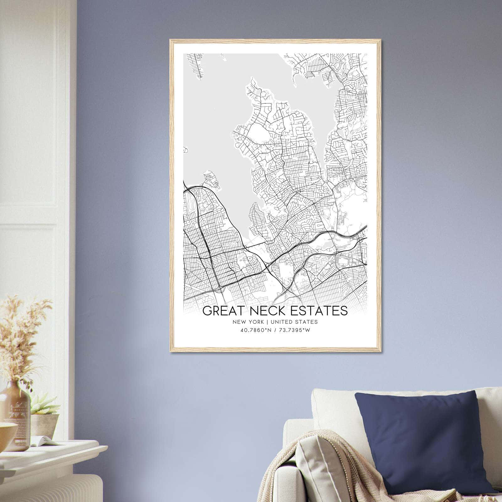 Deerfield Kansas Map Poster, Modern Home Decor Wall Art Print (Copy)