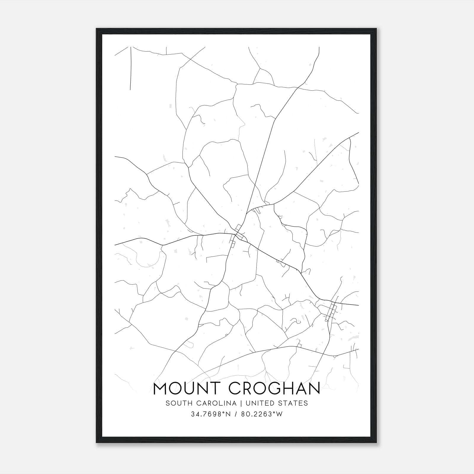 Mount Croghan South Carolina Map Poster, Modern Home Decor Wall Art Print Mount Croghan South Carolina Map Poster, Modern Home Decor Wall Art Print