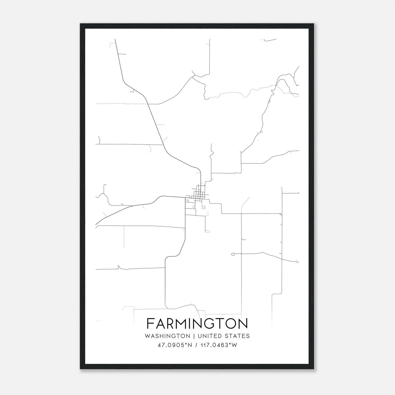 Farmington Washington Map Poster, Modern Home Decor Wall Art Print Farmington Washington Map Poster, Modern Home Decor Wall Art Print