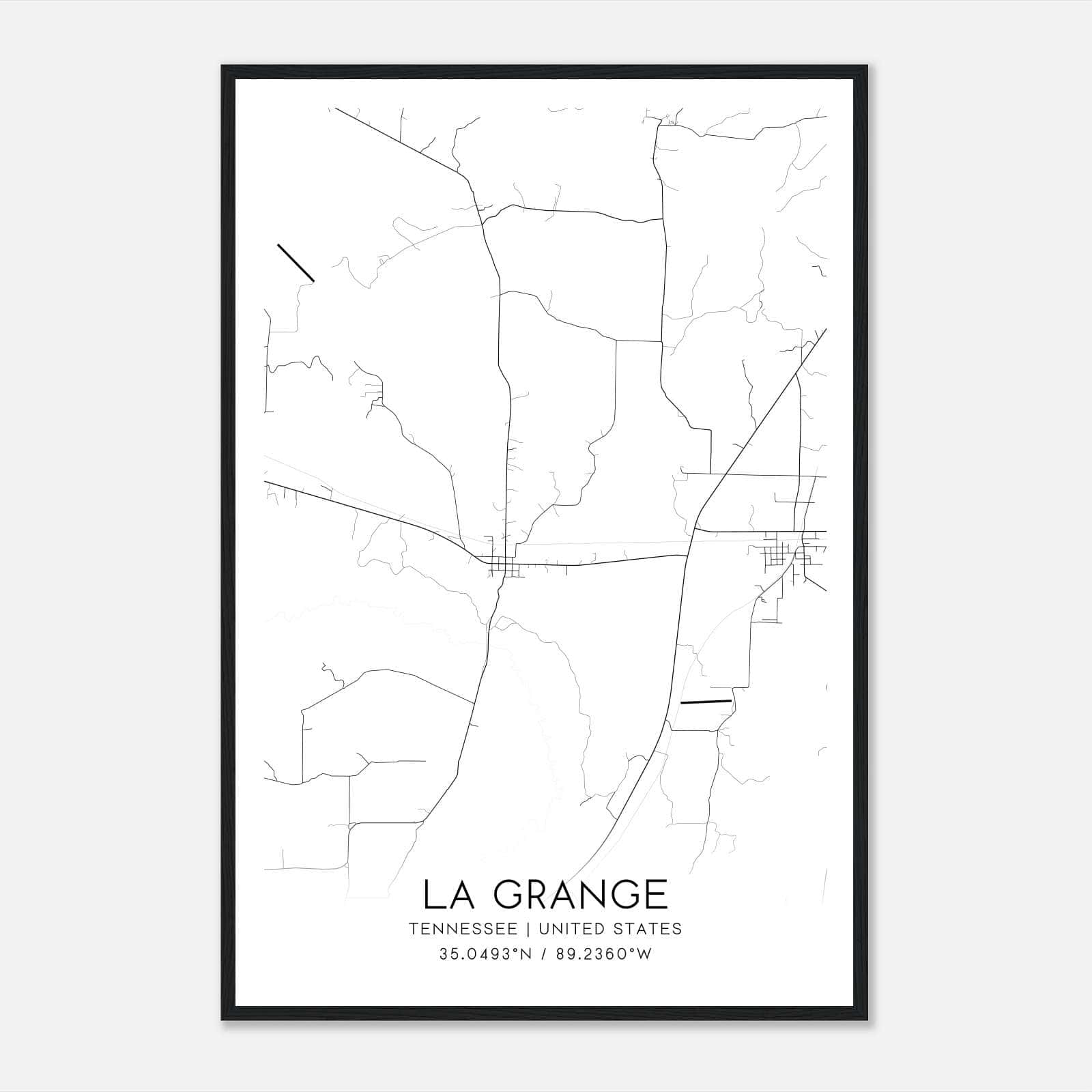 La Grange Tennessee Map Poster, Modern Home Decor Wall Art Print La Grange Tennessee Map Poster, Modern Home Decor Wall Art Print