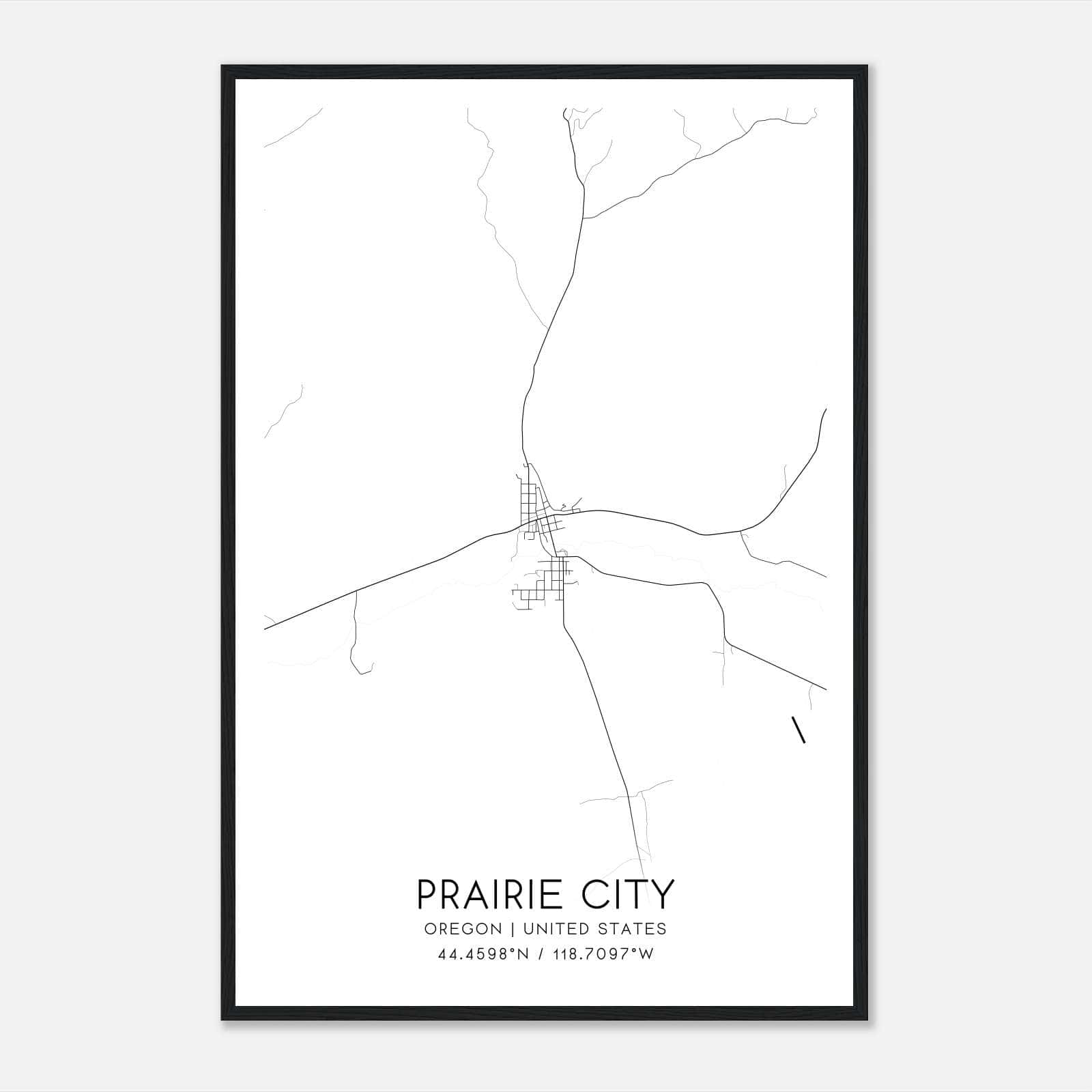 Prairie City Oregon Map Poster, Modern Home Decor Wall Art Print Prairie City Oregon Map Poster, Modern Home Decor Wall Art Print