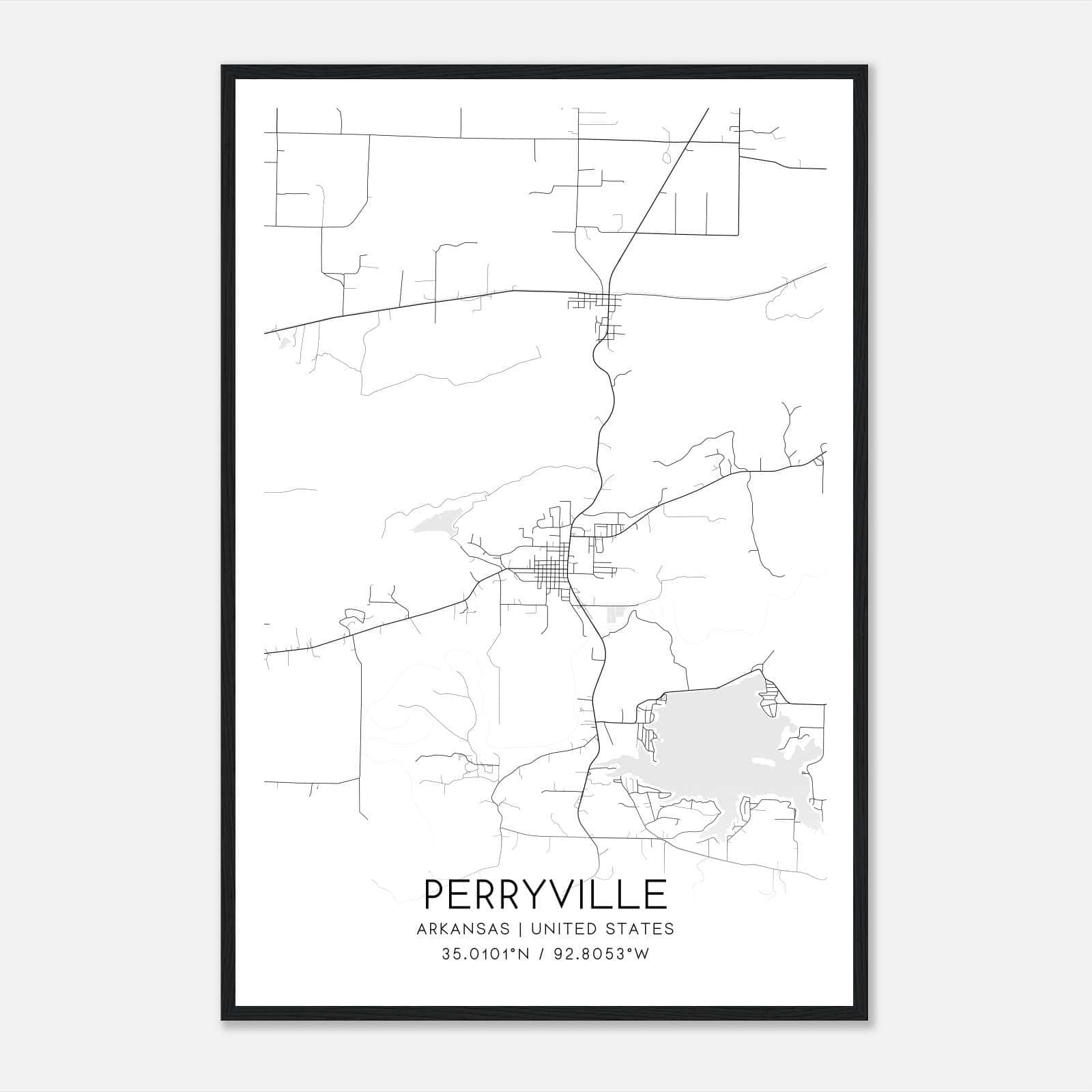 Perryville Arkansas Map Poster, Modern Home Decor Wall Art Print Perryville Arkansas Map Poster, Modern Home Decor Wall Art Print