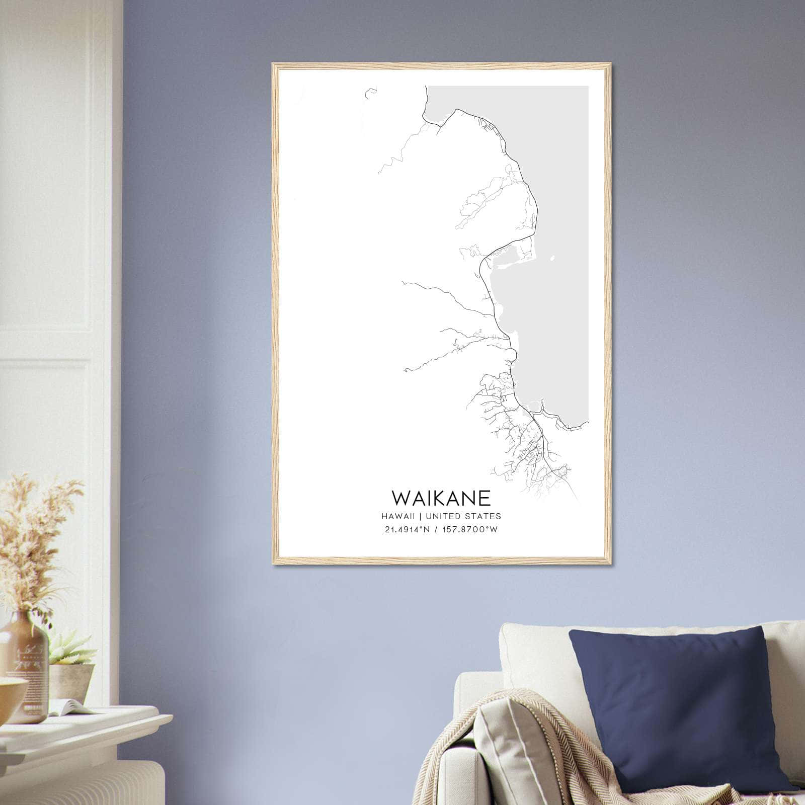 Deerfield Kansas Map Poster, Modern Home Decor Wall Art Print (Copy)