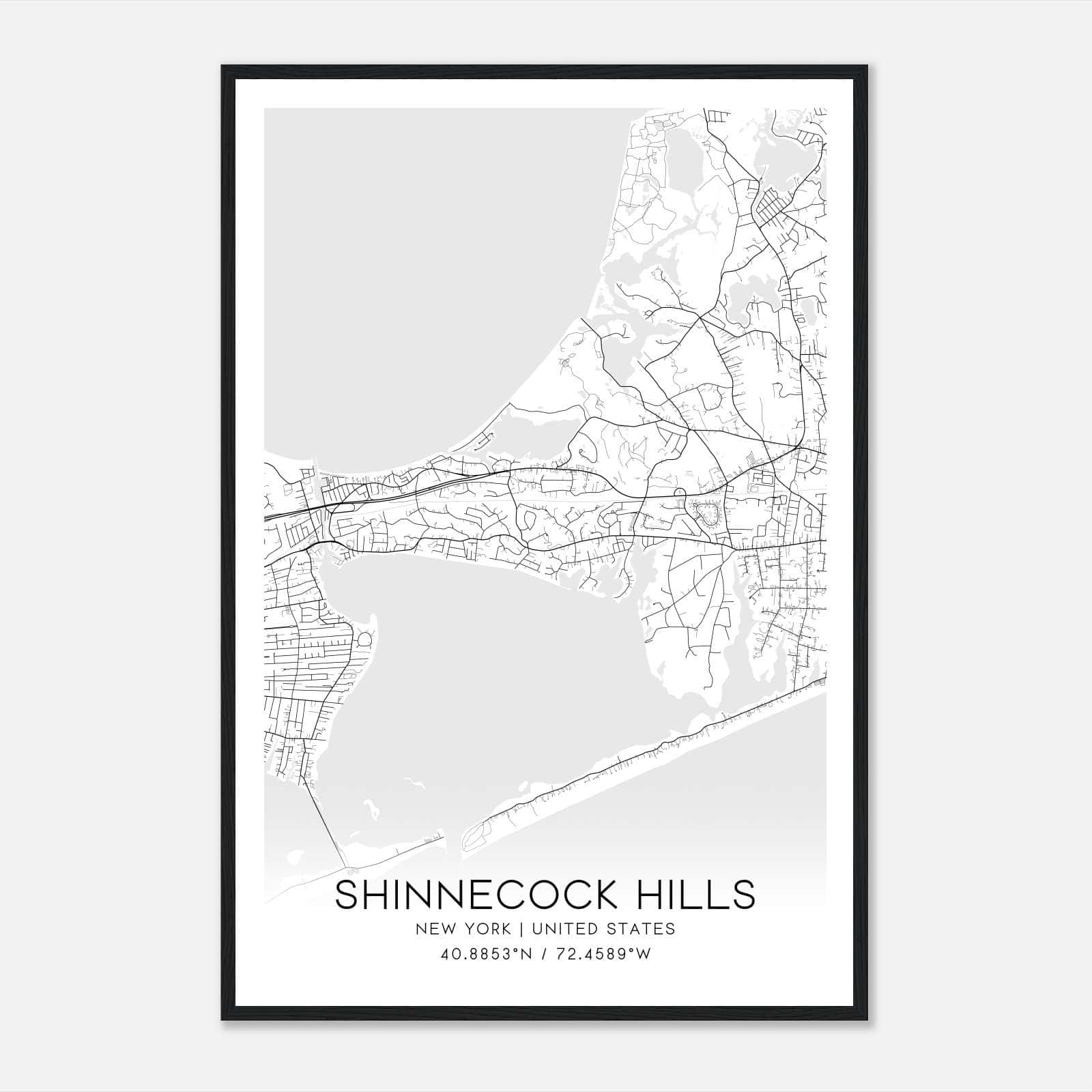 Shinnecock Hills New York Map Poster, Modern Home Decor Wall Art Print Shinnecock Hills New York Map Poster, Modern Home Decor Wall Art Print