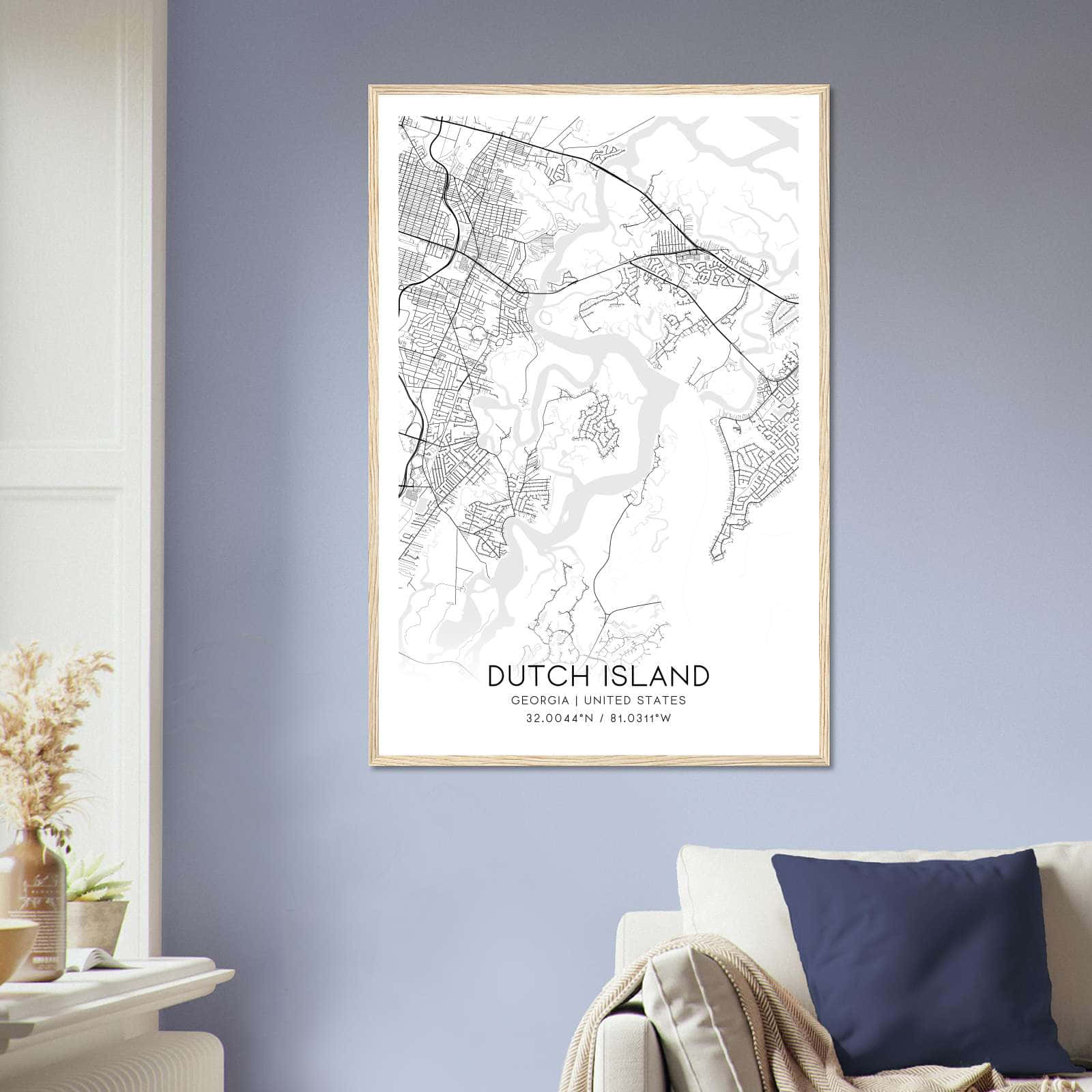 Deerfield Kansas Map Poster, Modern Home Decor Wall Art Print (Copy)