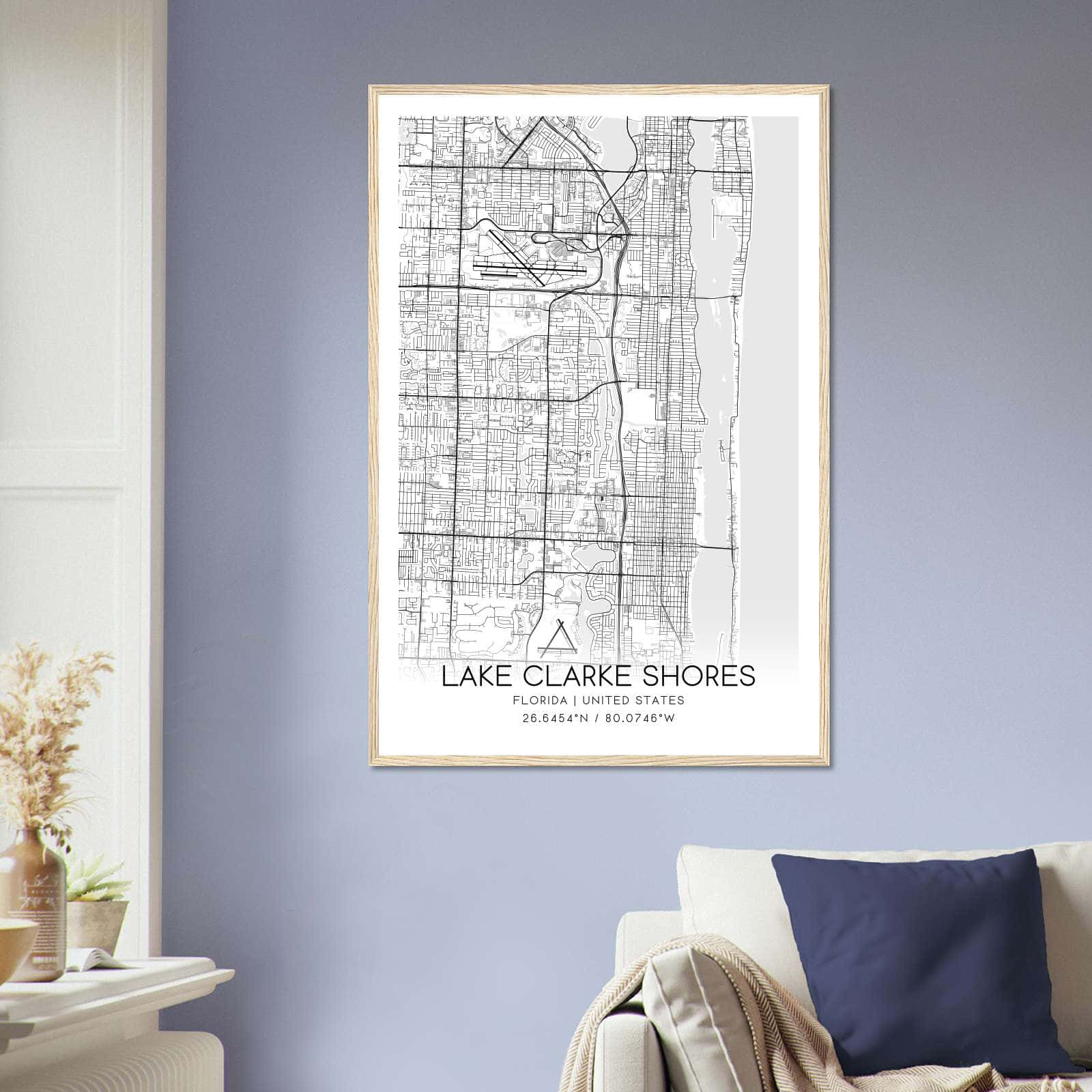 Deerfield Kansas Map Poster, Modern Home Decor Wall Art Print (Copy)