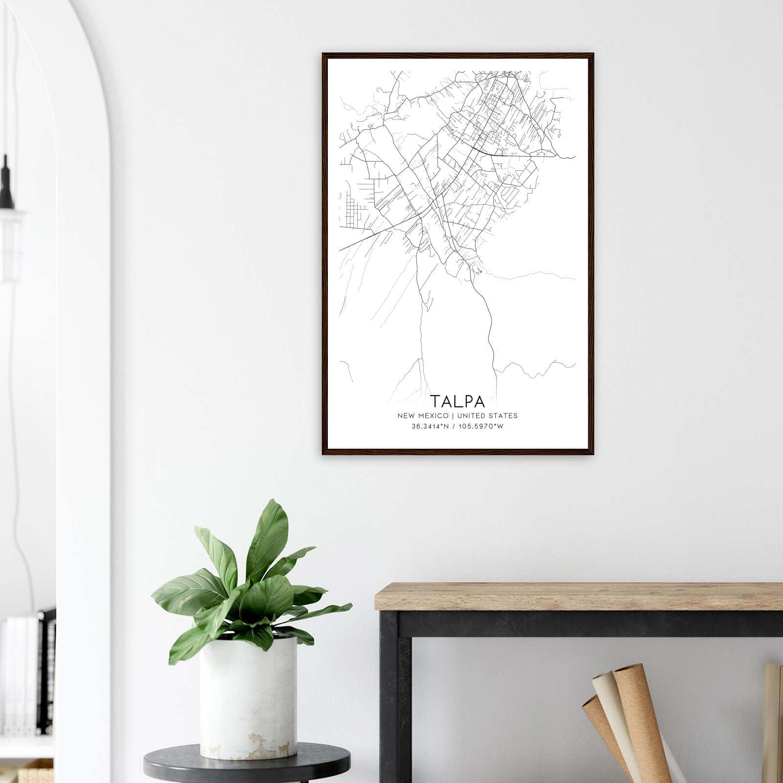 Deerfield Kansas Map Poster, Modern Home Decor Wall Art Print (Copy)