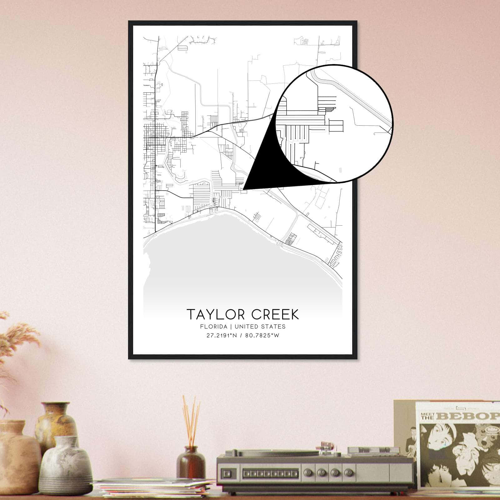 Deerfield Kansas Map Poster, Modern Home Decor Wall Art Print (Copy)