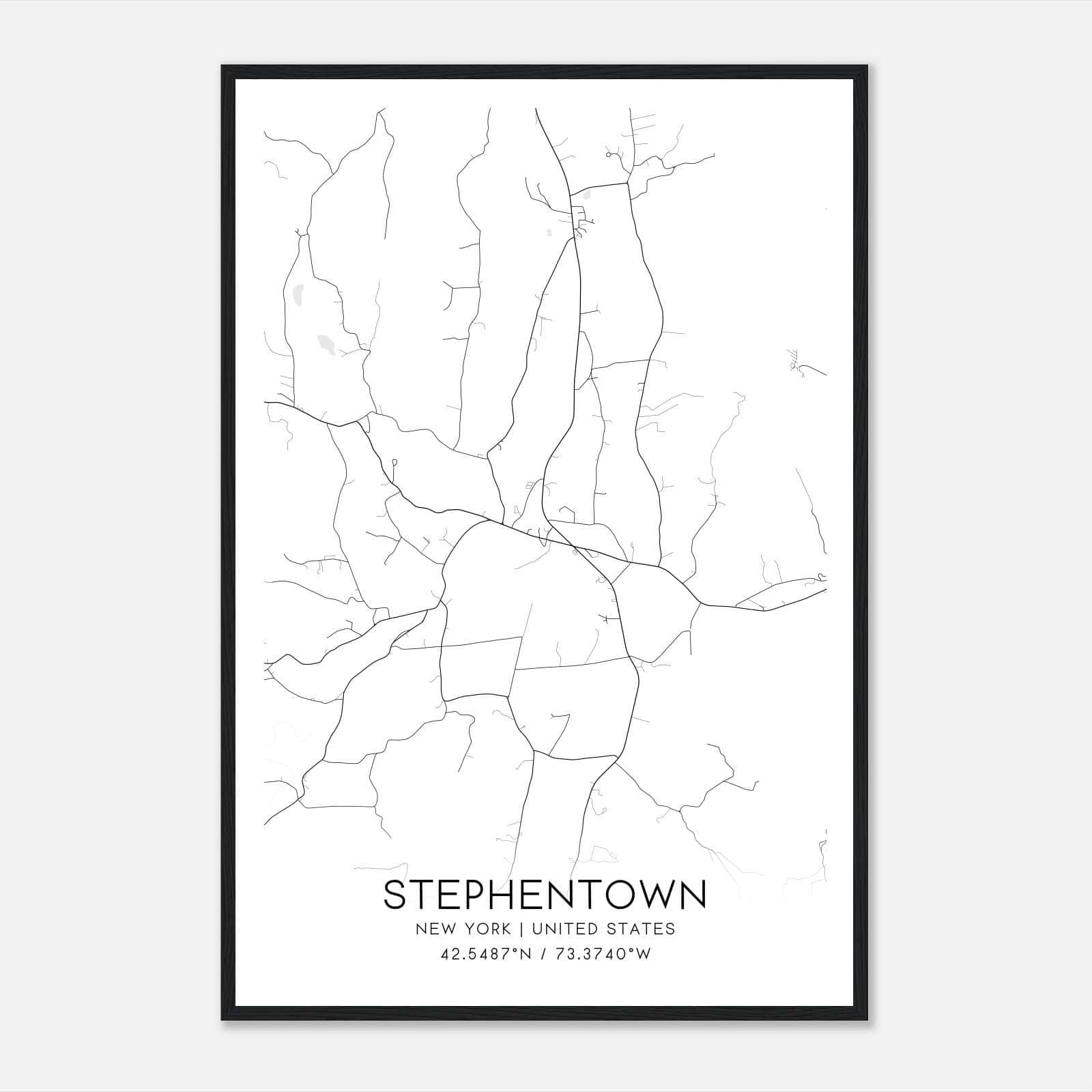 Stephentown New York Map Poster, Modern Home Decor Wall Art Print Stephentown New York Map Poster, Modern Home Decor Wall Art Print
