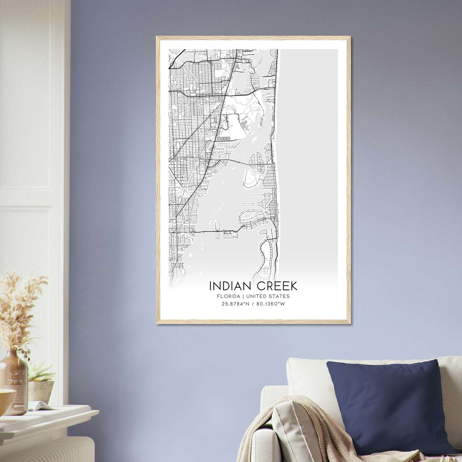 Deerfield Kansas Map Poster, Modern Home Decor Wall Art Print (Copy)