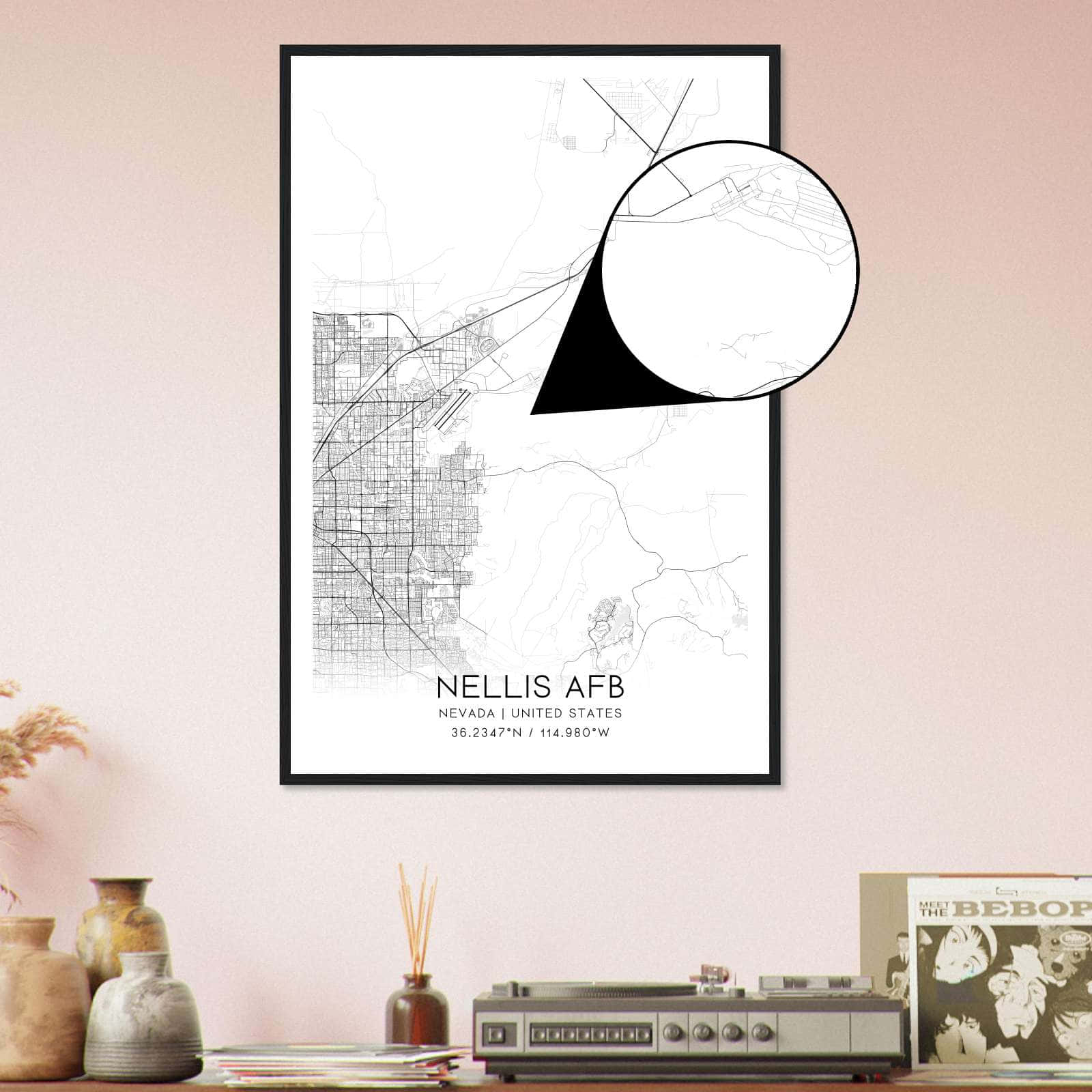 Deerfield Kansas Map Poster, Modern Home Decor Wall Art Print (Copy)