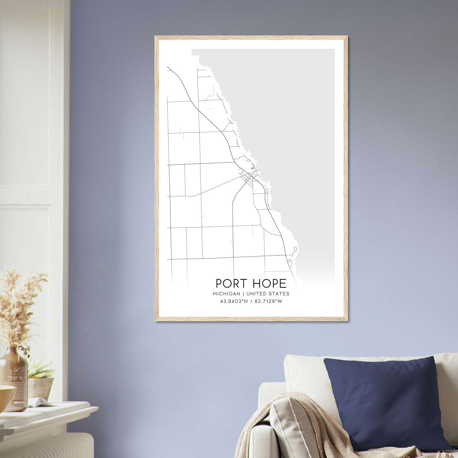 Deerfield Kansas Map Poster, Modern Home Decor Wall Art Print (Copy)