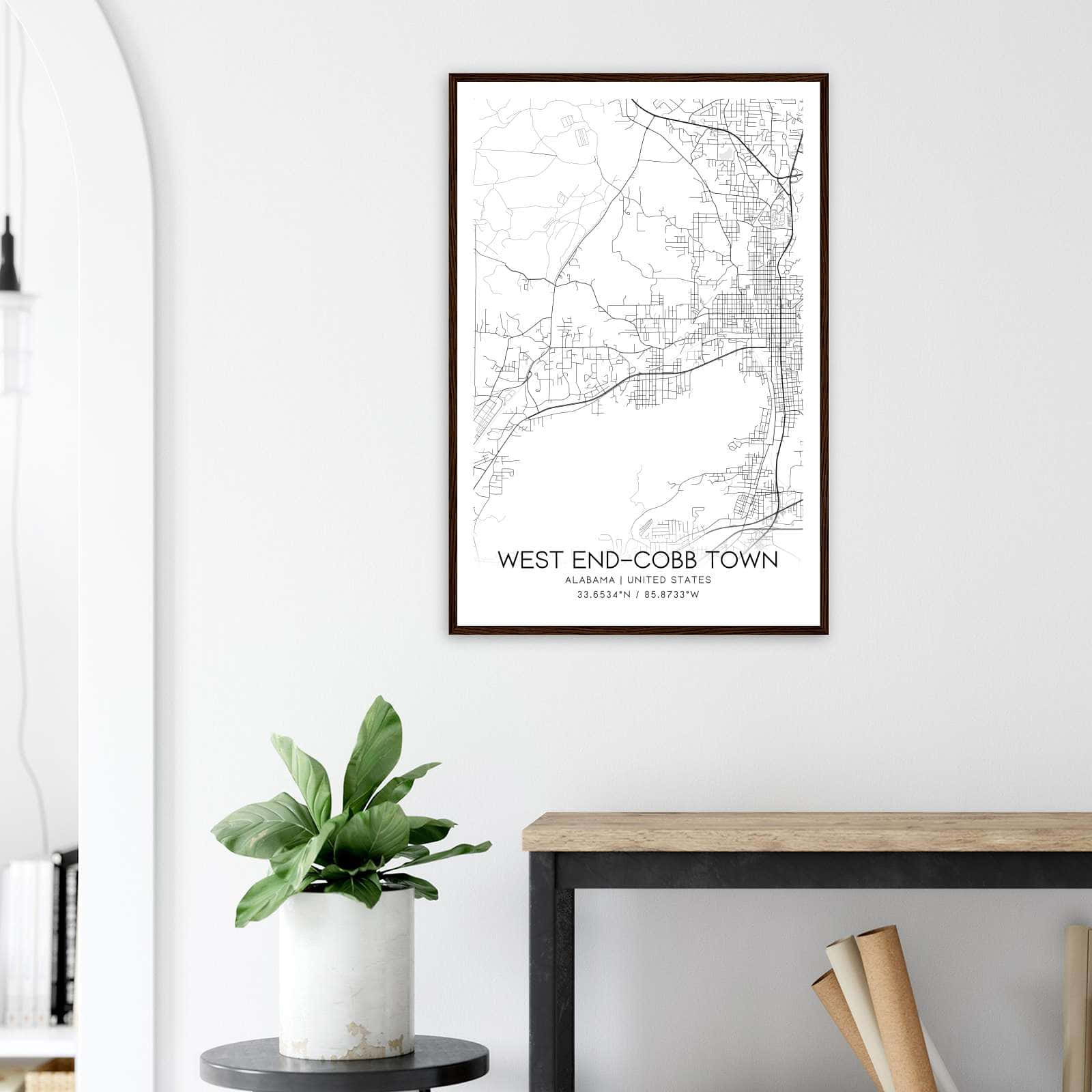Deerfield Kansas Map Poster, Modern Home Decor Wall Art Print (Copy)